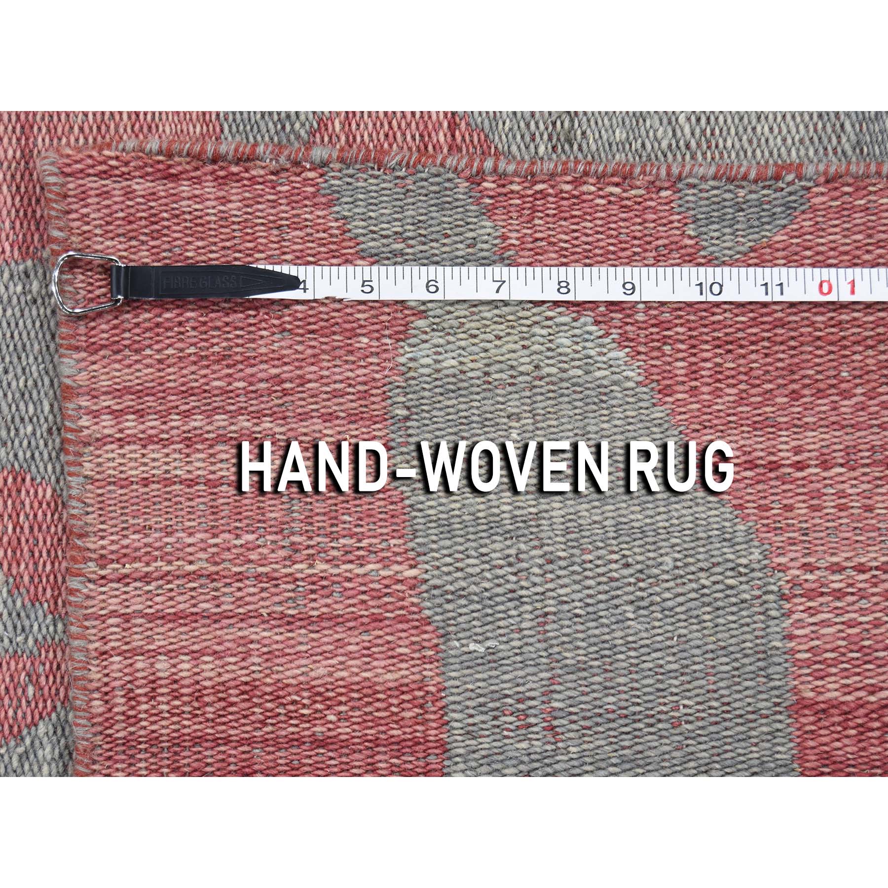 4'x6'2" Pure Wool Reversible Kilim Flat Weave Hand-Woven Oriental Rug 