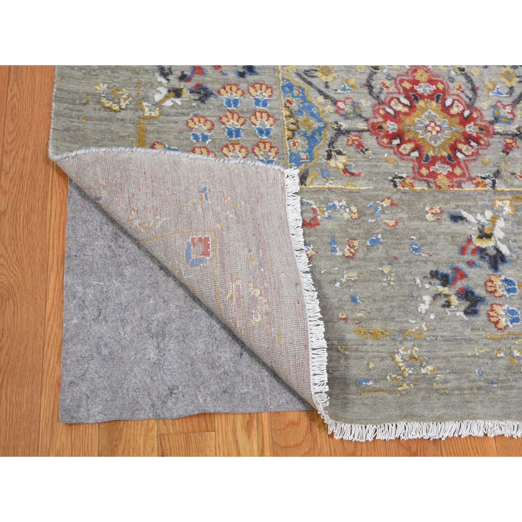 12'x18'1" Oversize THE SUNSET ROSETTES Wool & Pure Silk Hand Woven Oriental Rug 