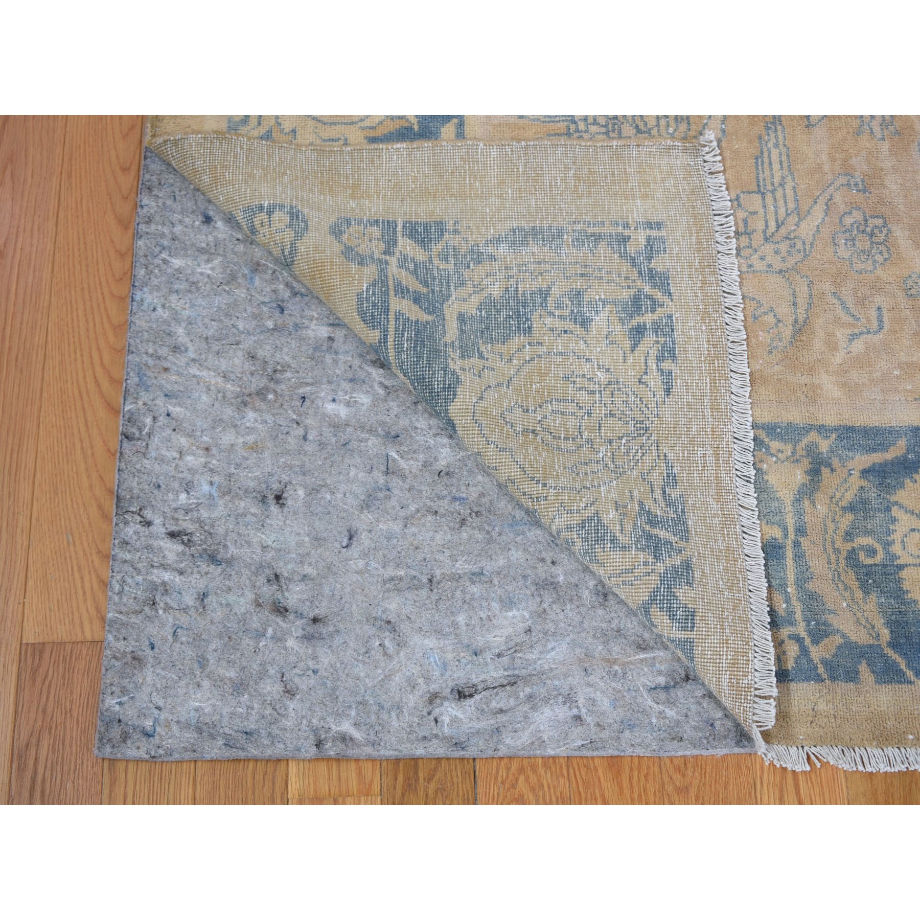 12'9"x17'3" Oversized Beige Antique Turkish Sivas With Parrots and Swans Hand Woven Oriental Rug 