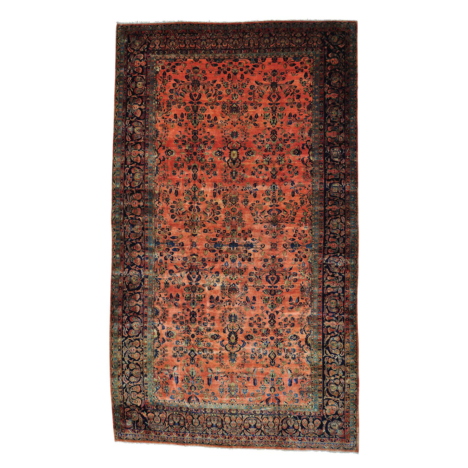 12'3"x21'4" Antique Persian Maharajan Sarouk Full Pile Oversize Rug 