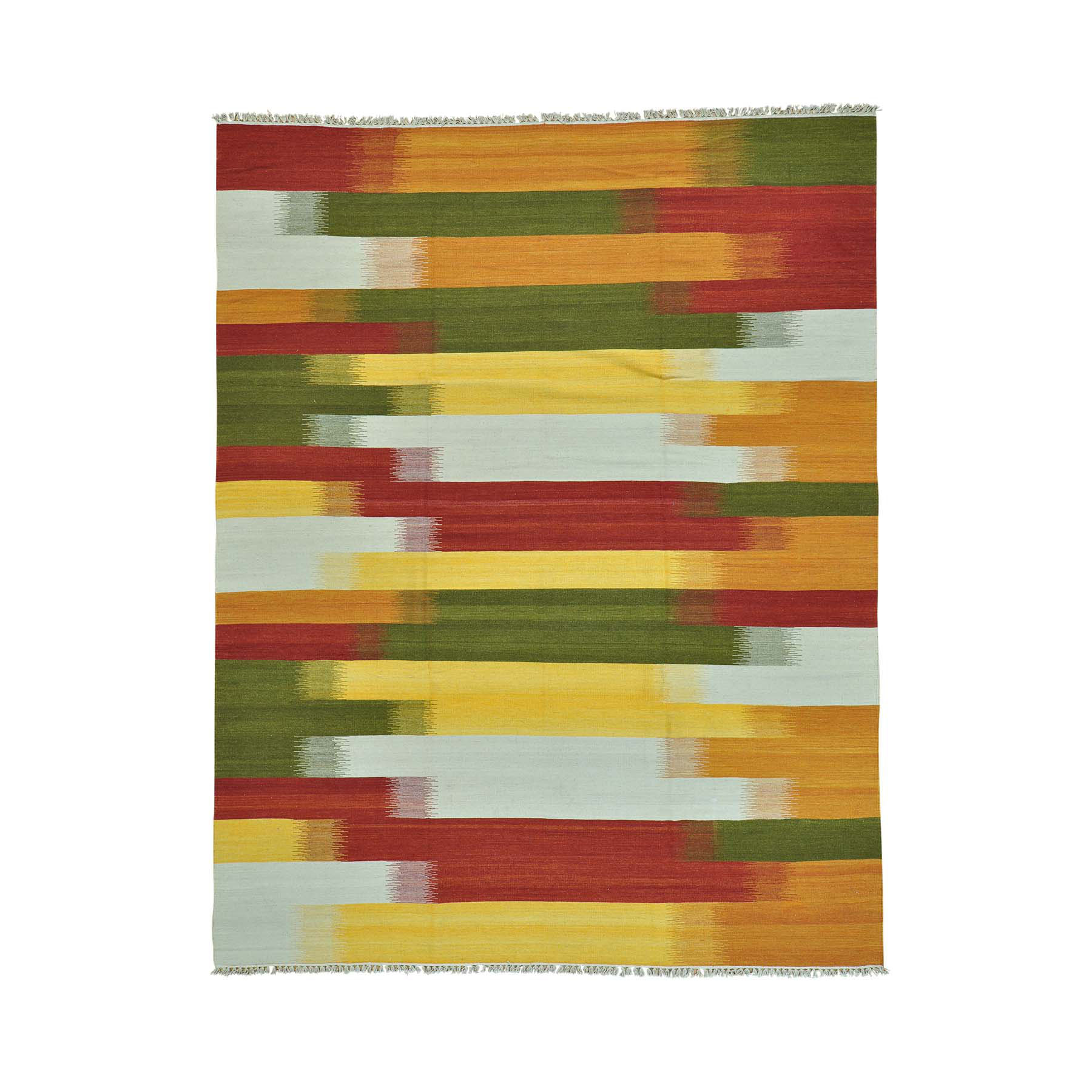 8'x10'3" Colorful Durie Kilim Reversible Flat Weave Hand Woven Rug 