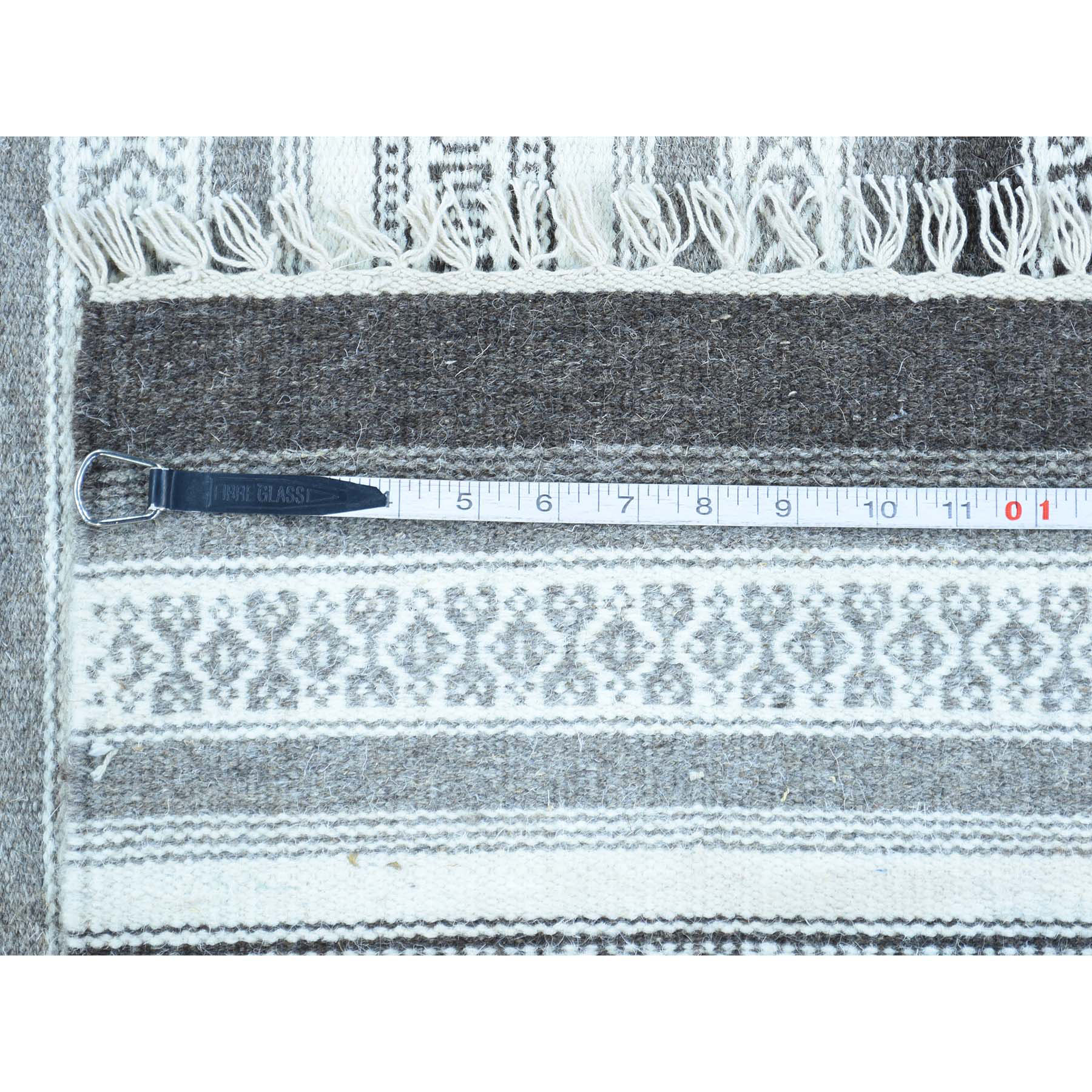 3'x5'1" Striped Reversible Kilim Hand-Woven Oriental Flat Weave Rug 