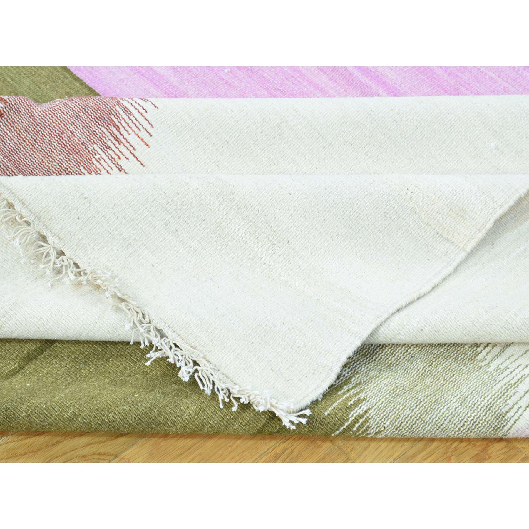 10'x14'8" Hand-Woven Dazzling Kilim Pure Wool Flat Weave Oriental Rug 