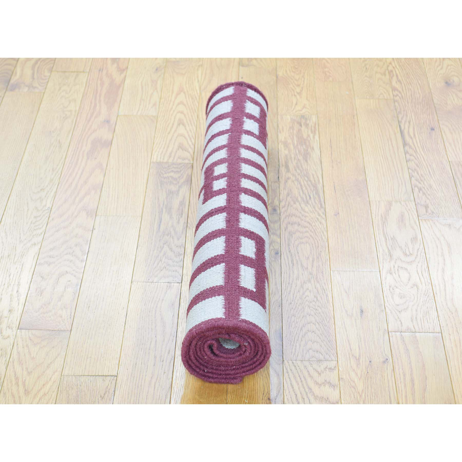 2'5"x6'1" Flat Weave Hand-Woven Reversible Kilim Oriental Runner Rug 