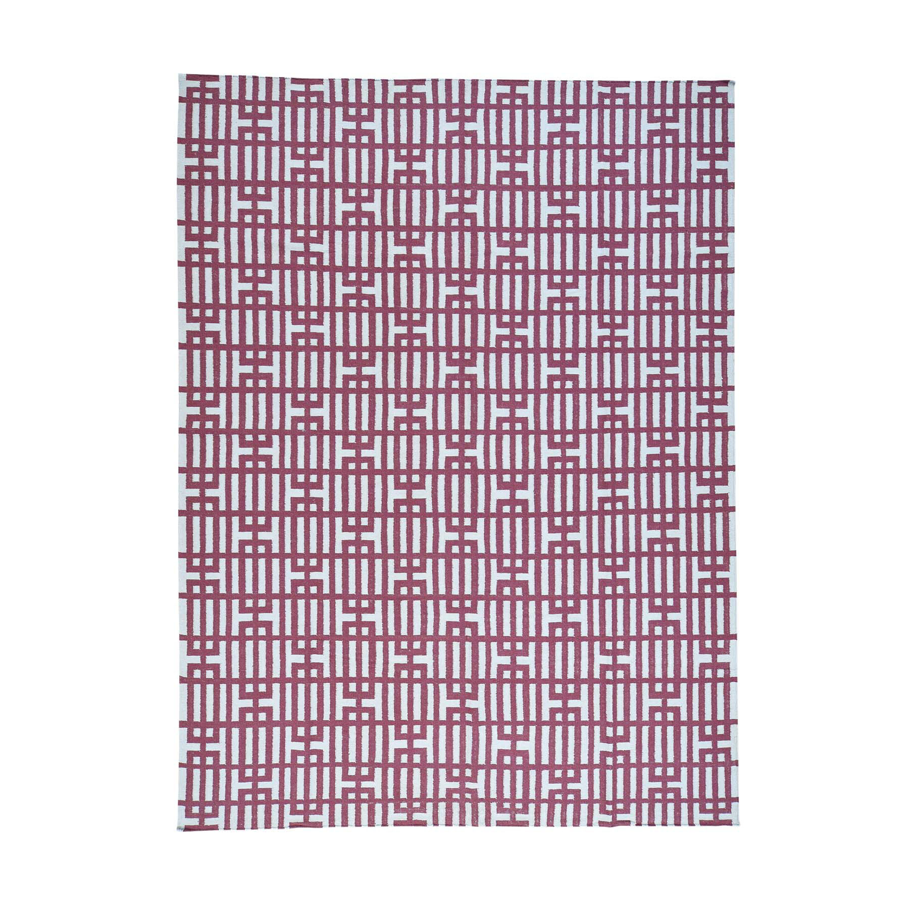 9'1"x12'2" Flat Weave Pure Wool Hand-Woven Reversible Kilim Oriental Rug 