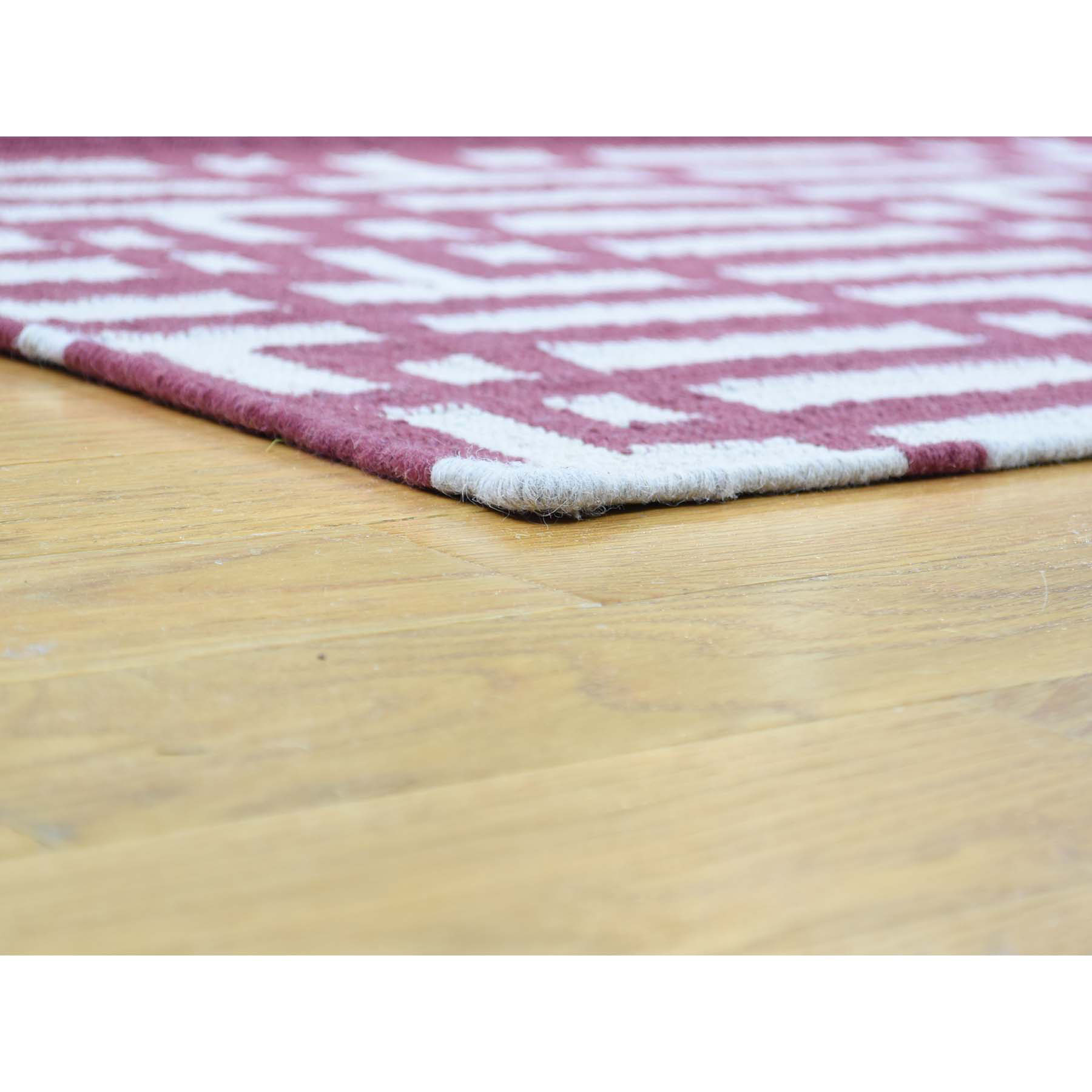 9'1"x12'2" Flat Weave Pure Wool Hand-Woven Reversible Kilim Oriental Rug 