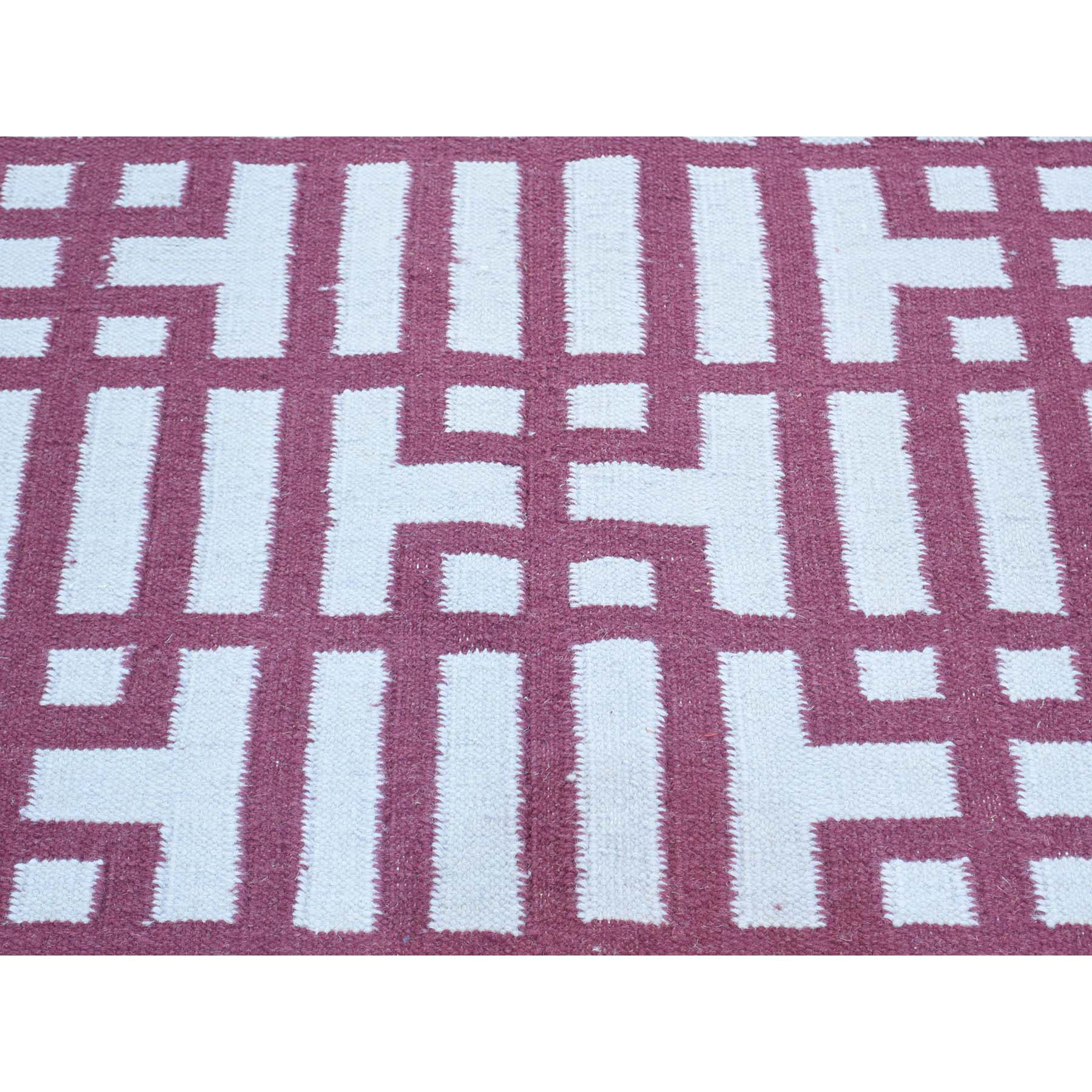 4'4"x6' Hand-Woven Reversible Kilim Flat Weave Pure Wool Carpet 