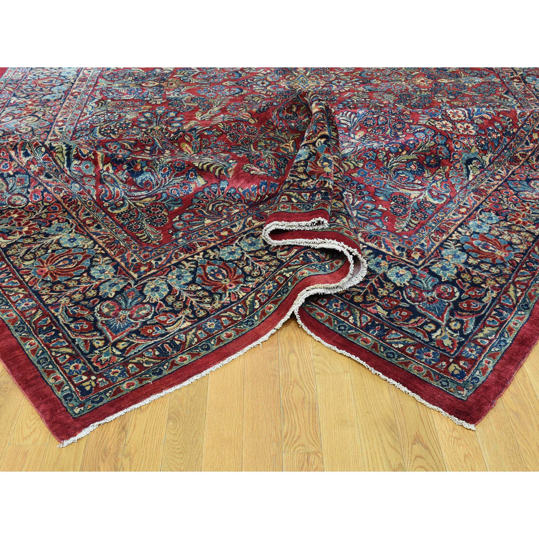 9'x25'7" Hand Woven Antique Persian Sarouk Gallery Size Exc Cond Rug 