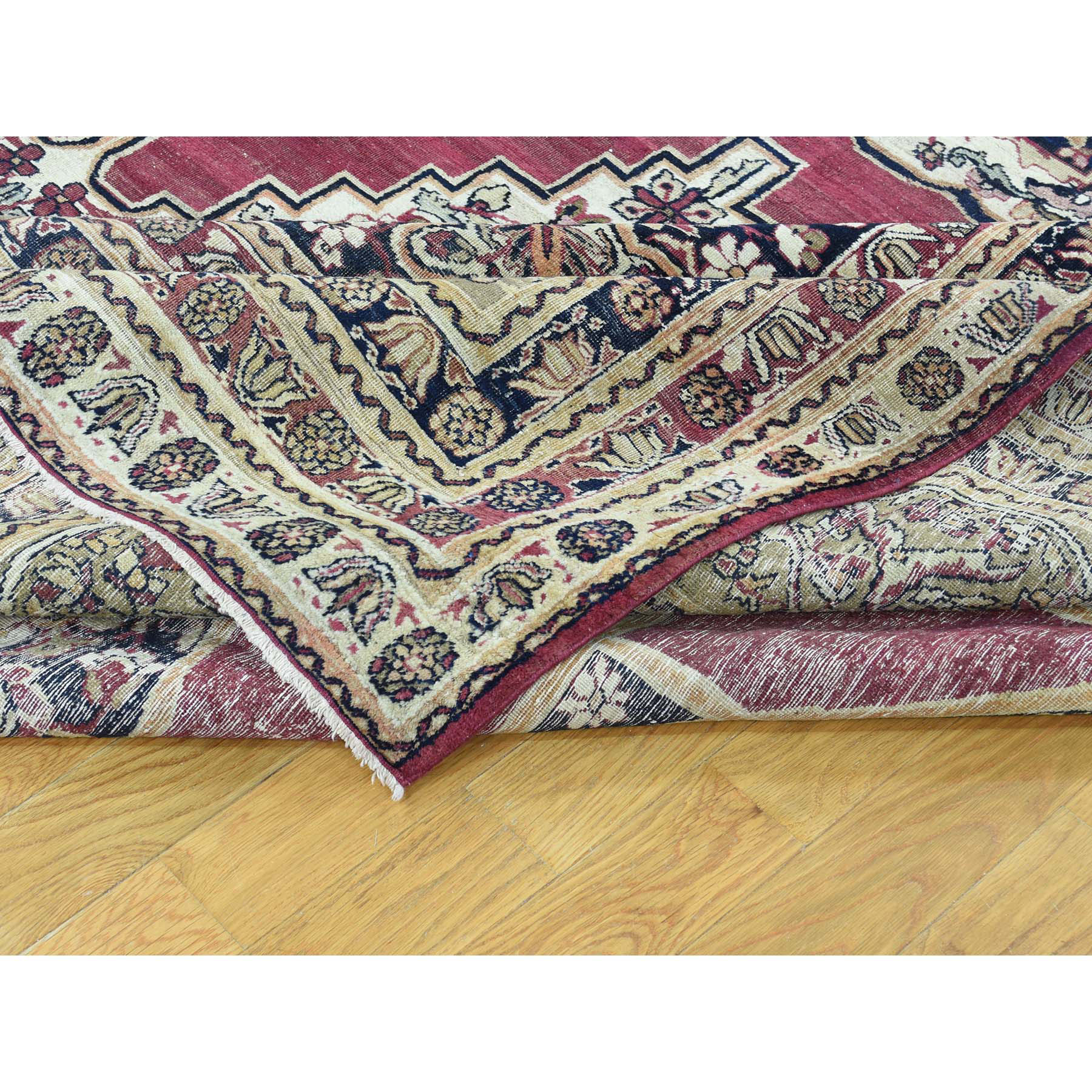 11'9"x15'7" Antique Persian Lavar Kerman Good Cond Oversize Oriental Rug 