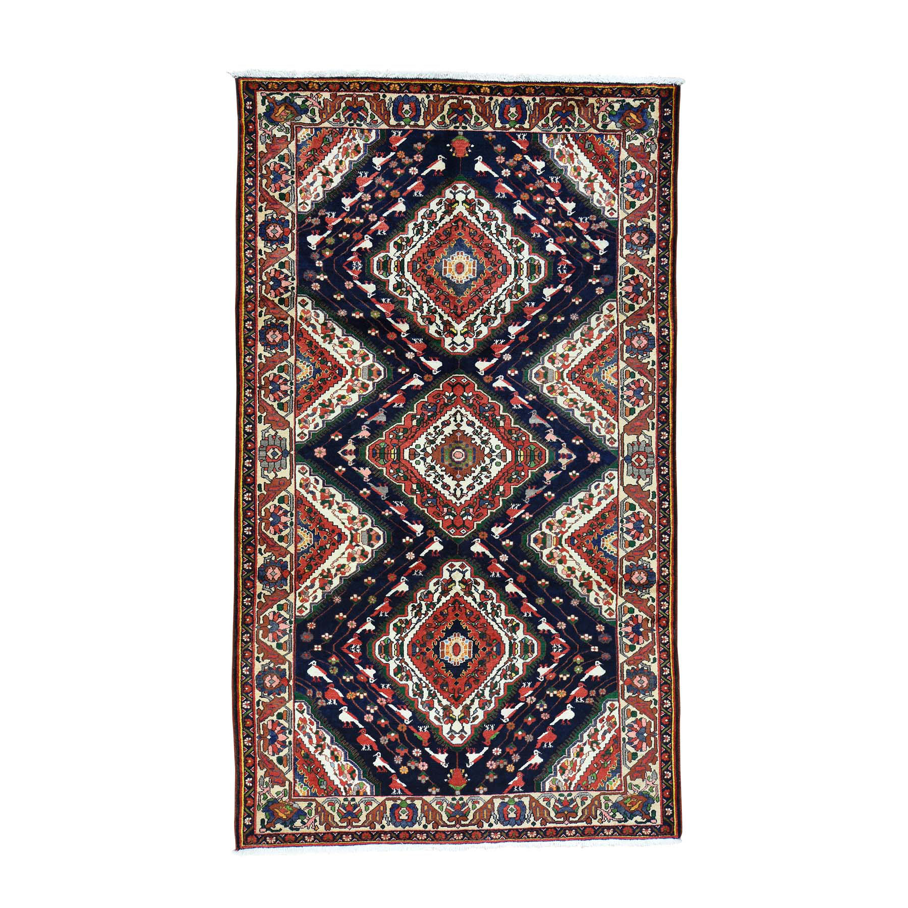 5'9"x9'10" Hand Woven Persian Bakhtiari Exc Cond Oriental Rug 