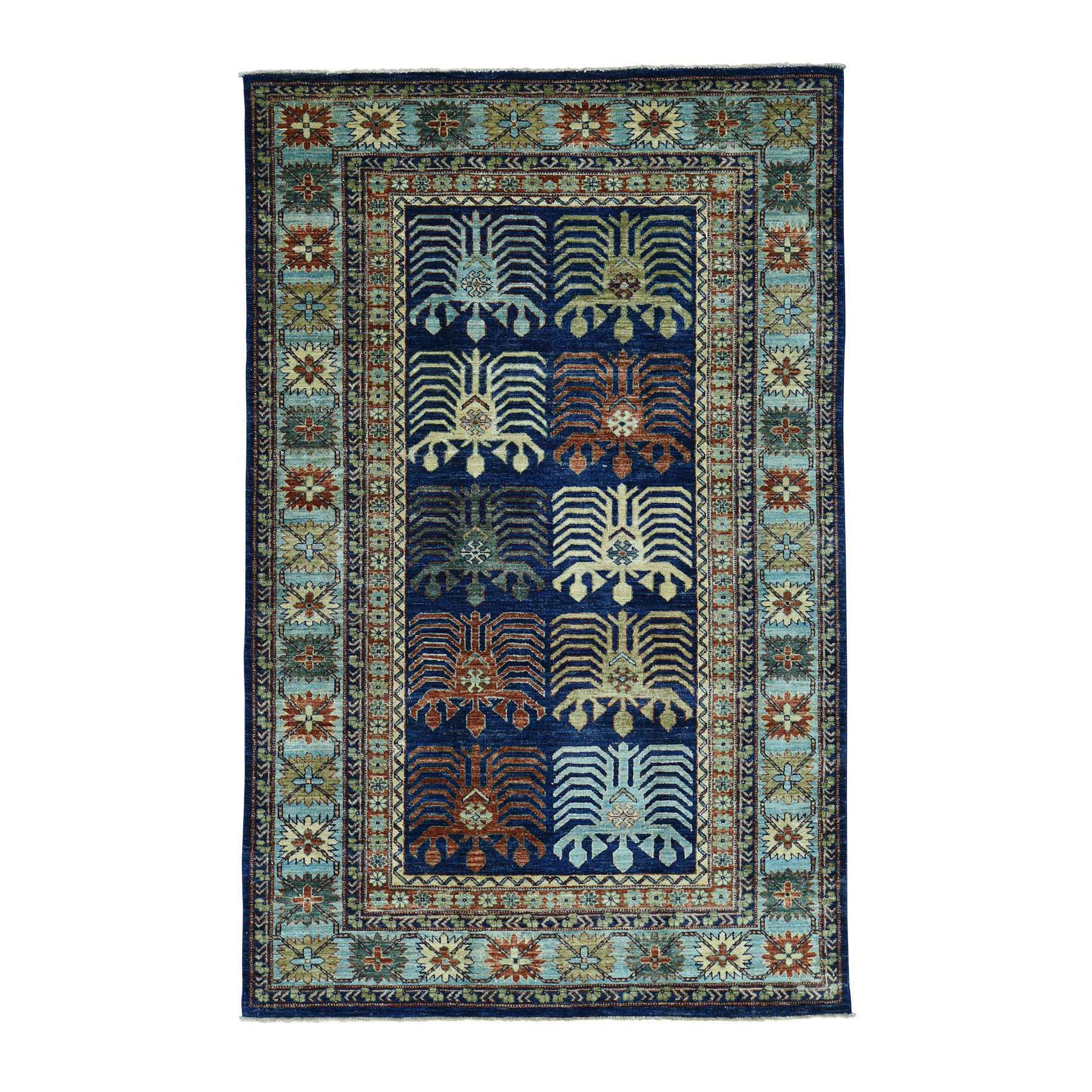 5'2"x8'2" On Clearance Hand Woven Turkoman Ersari 100 Percent Wool Oriental Carpet 