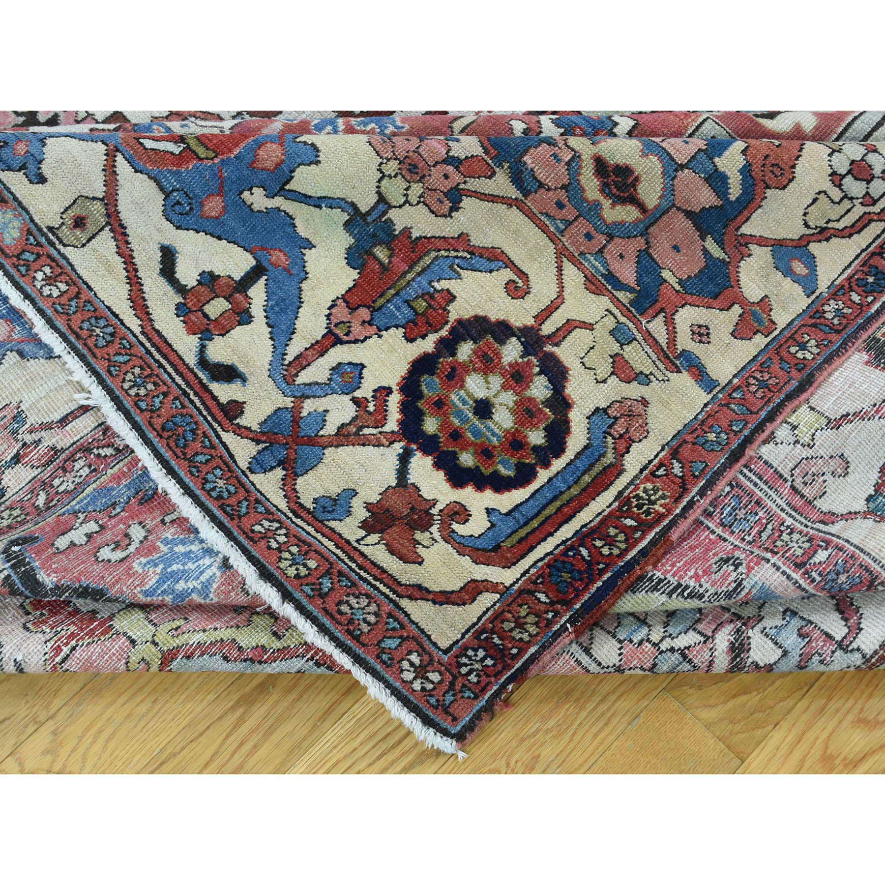 10'1"x14'1" Hand Woven Antique Persian Serapi Good Cond Oriental Rug 