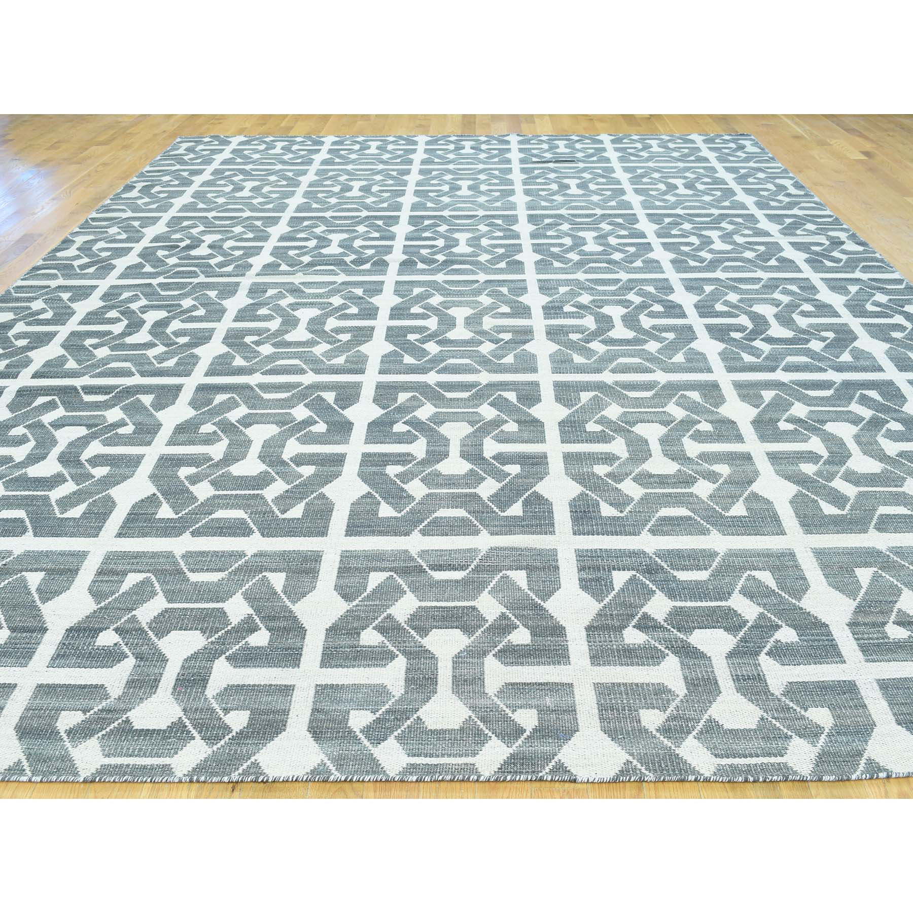 10'x13'10" Hand Woven Flat Weave Durie Kilim Reversible Oriental Rug 