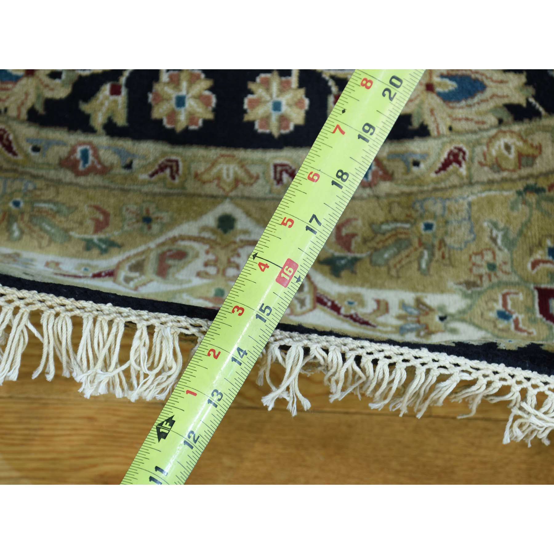 6'10"x6'10" Kashan Revival New Zealand Wool 300 KPSI Round Oriental Rug 