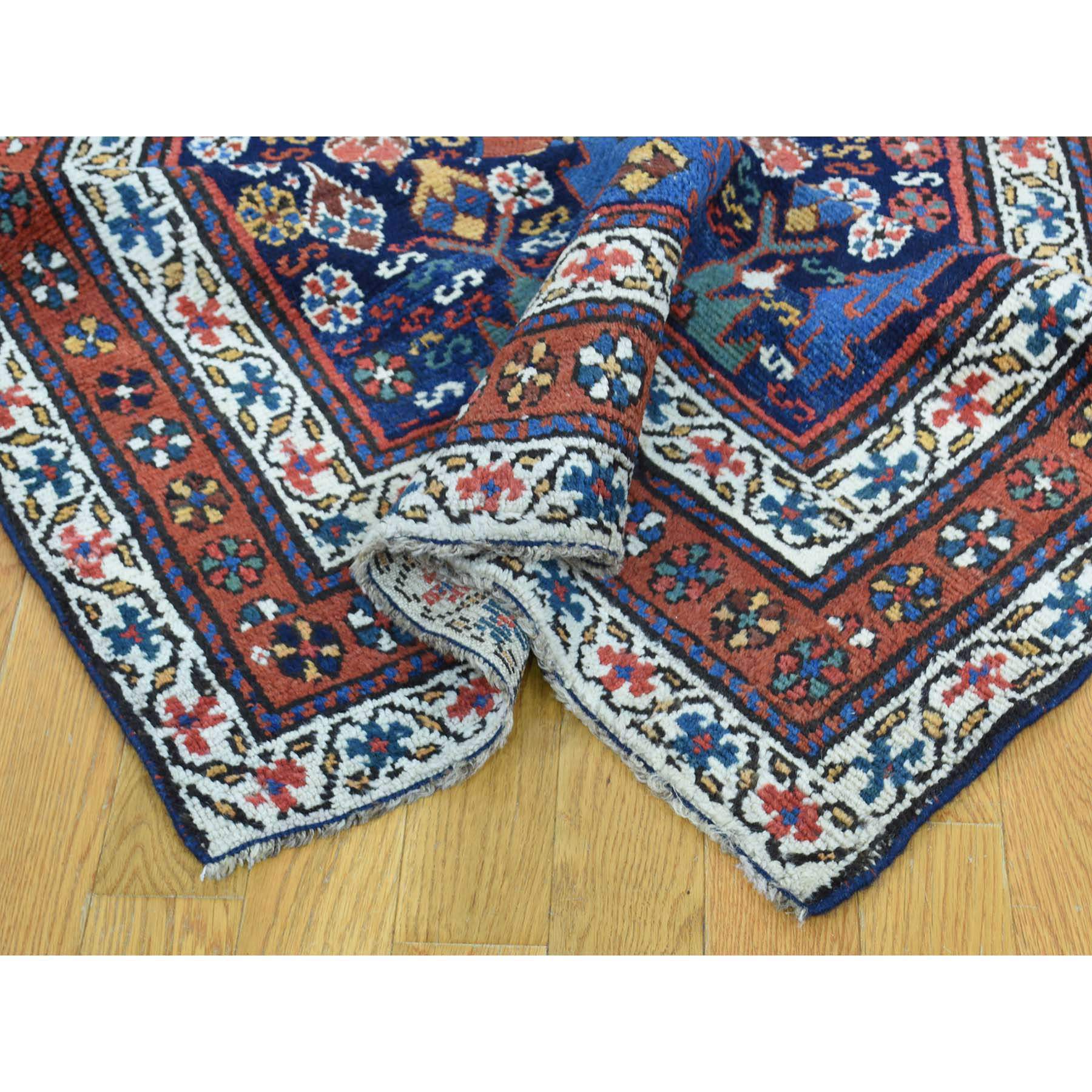 3'5"x12'9" Full Pile Antique Mint Condition Northwest Persian Wide Runner 