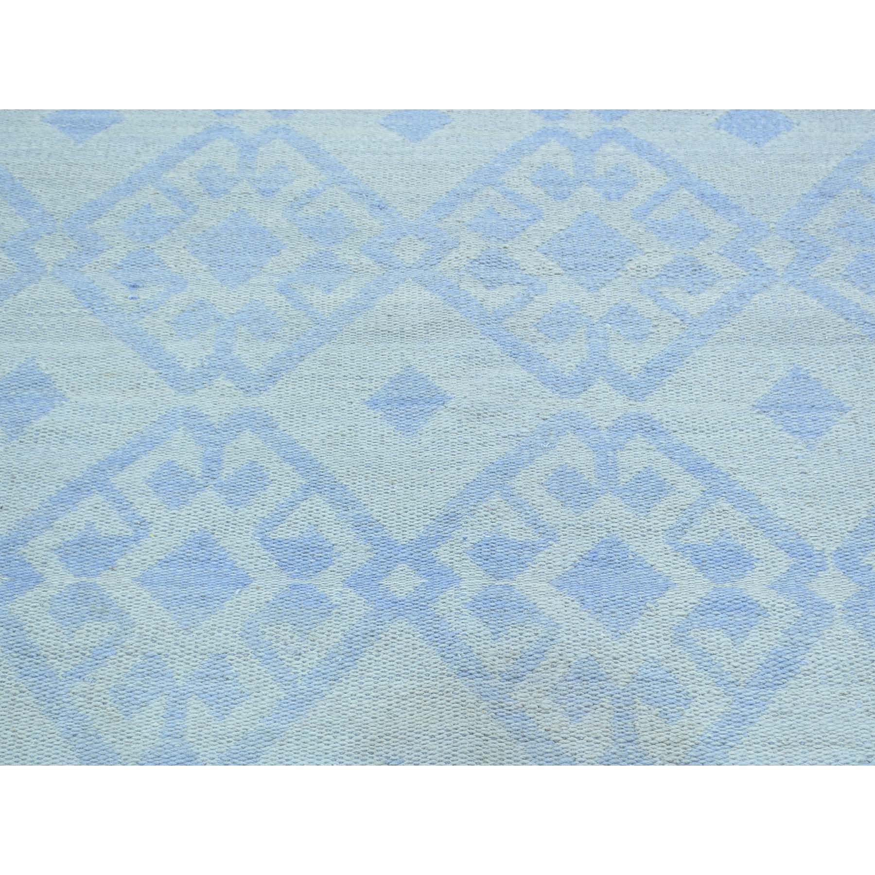 7'10"x7'10" Hand-Woven Flat Weave Reversible Durie Kilim Square Rug 