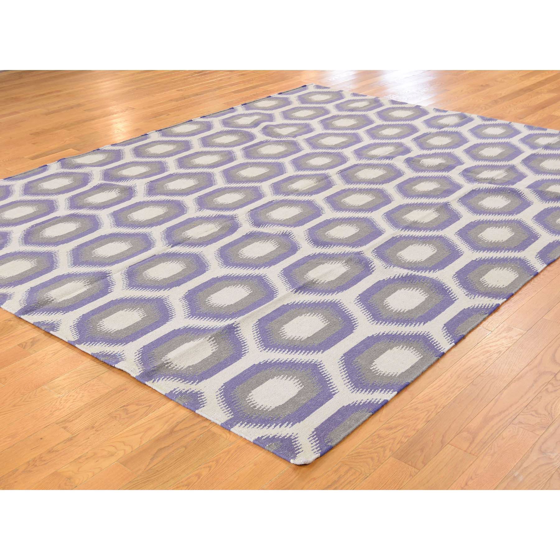 8'10''x12'2'' Durie Kilim Flat Weave Hand Woven Reversible Pure Wool Rug 
