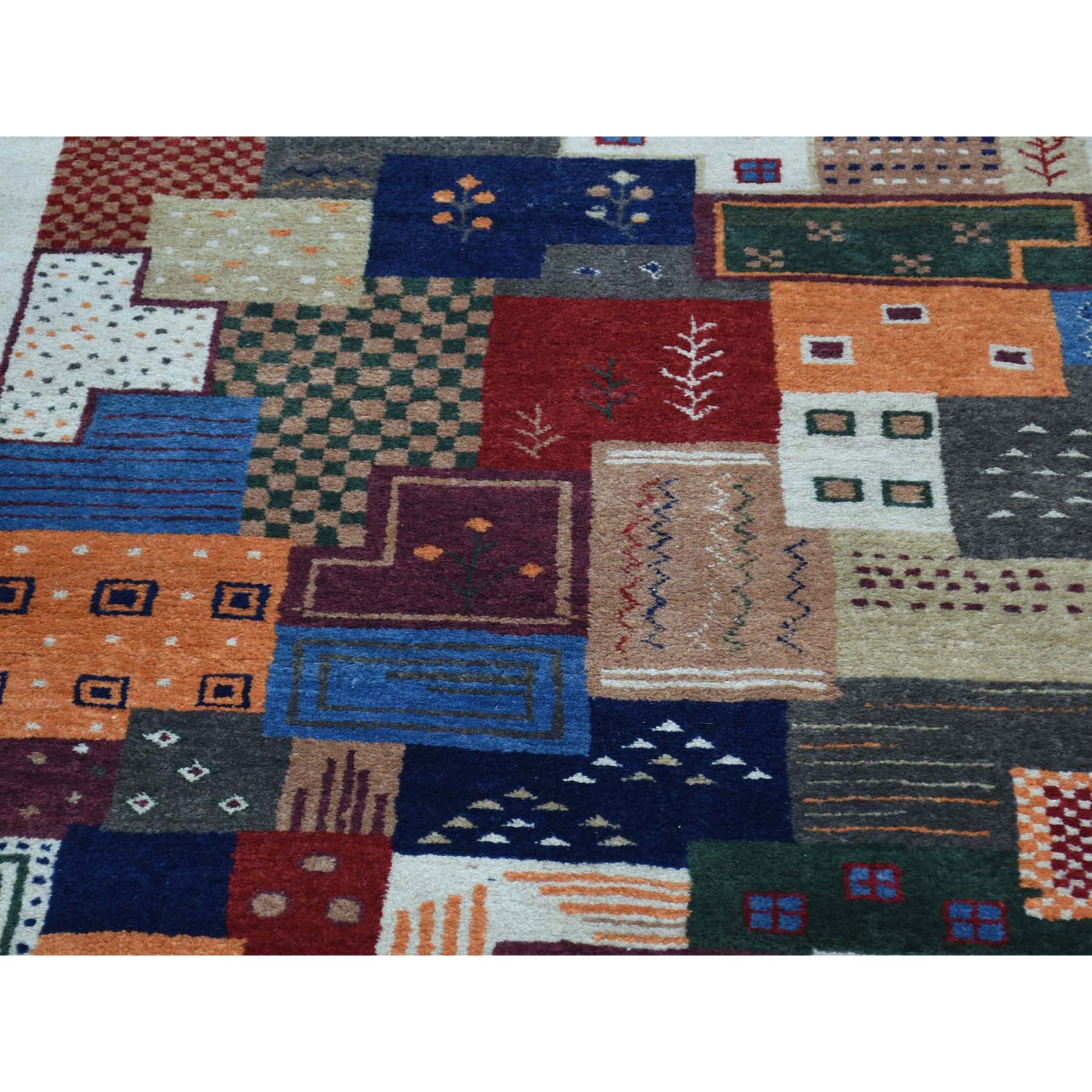 2'x3' Hand Woven Lori Buft Gabbeh 100 Percent Wool Oriental Rug 