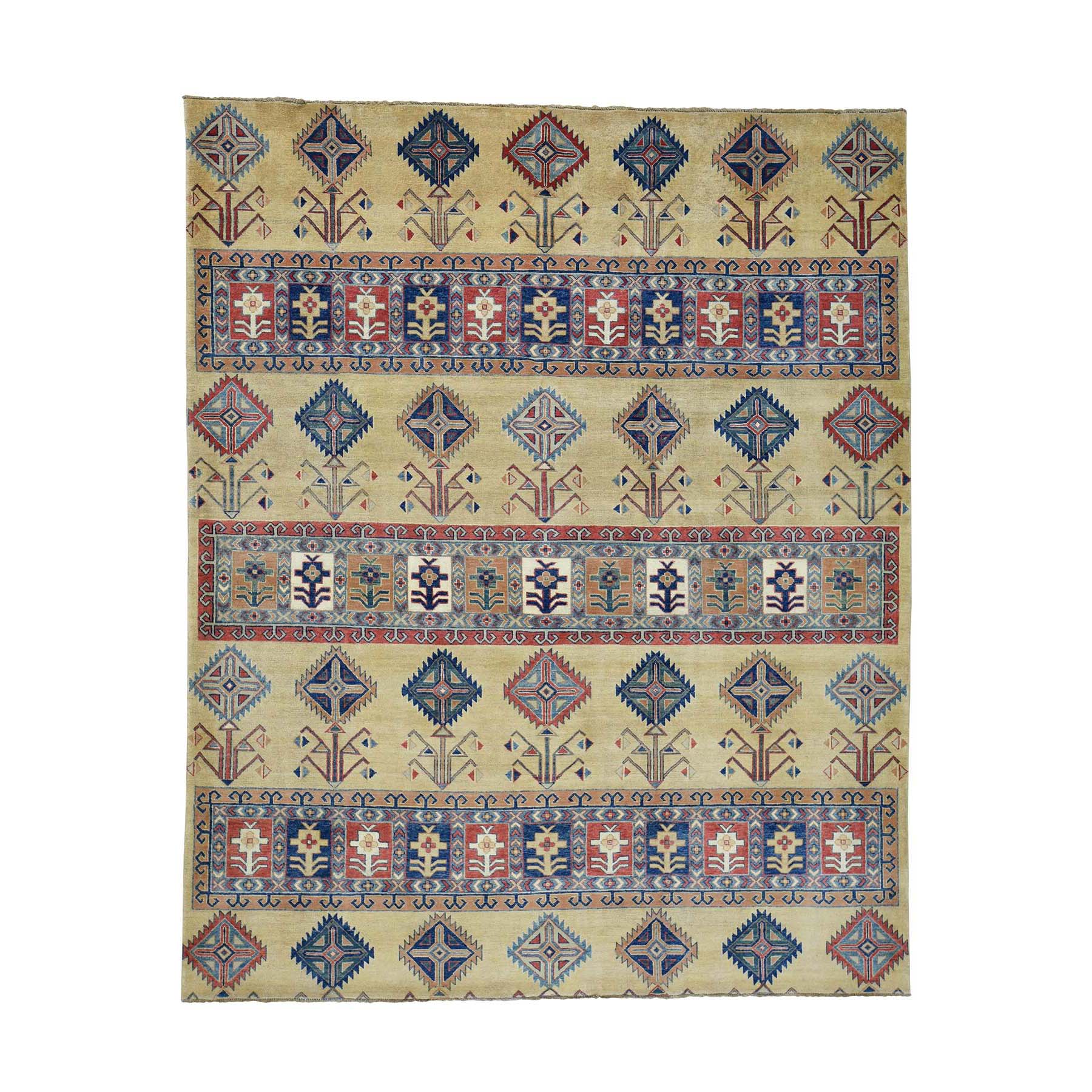 8'x9'10'' Special Kazak With Southwestern Design Beige Hand Woven Rug 