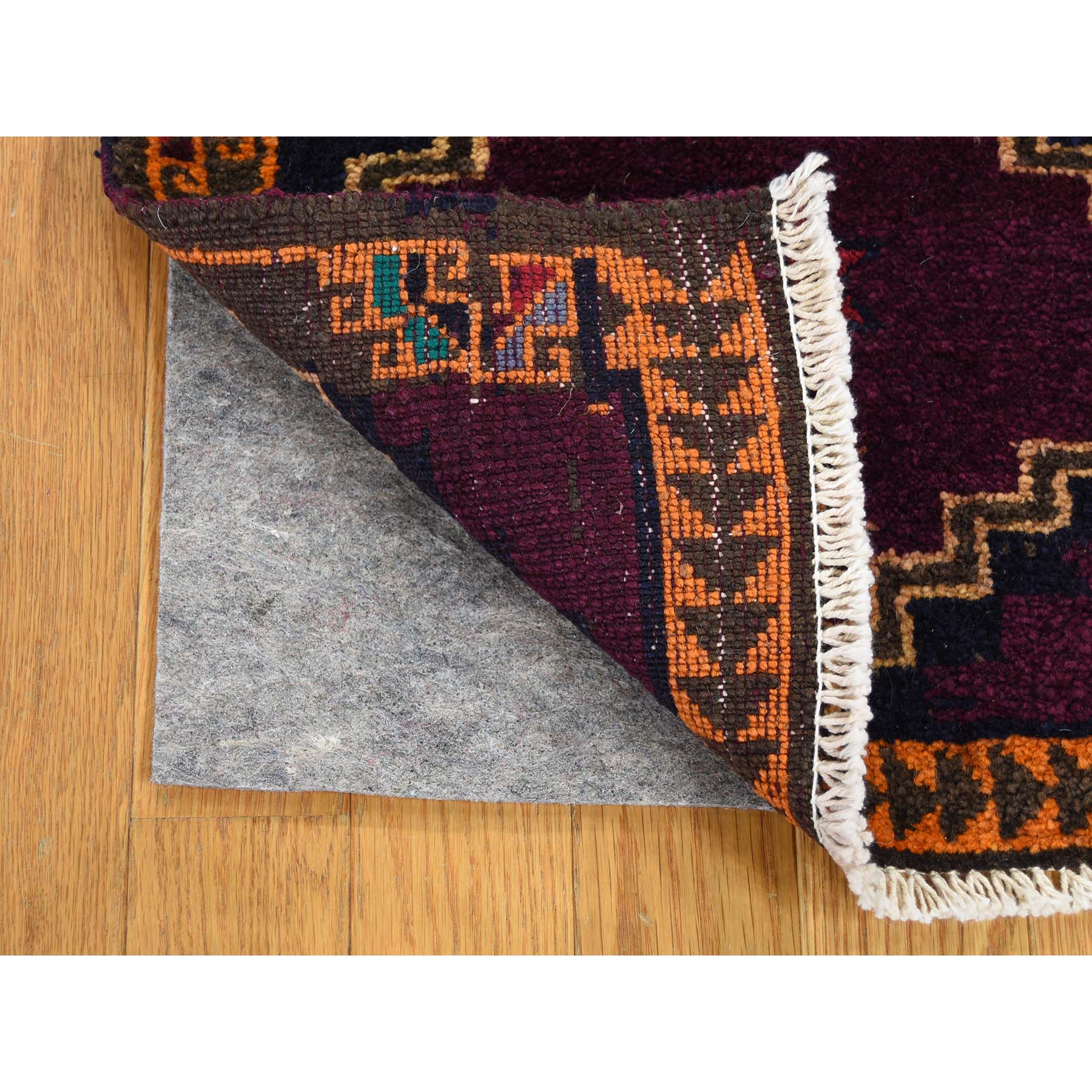 1'8"x1'8" Square Persian Shiraz Bag Face Pure Wool Hand Woven Oriental Rug 