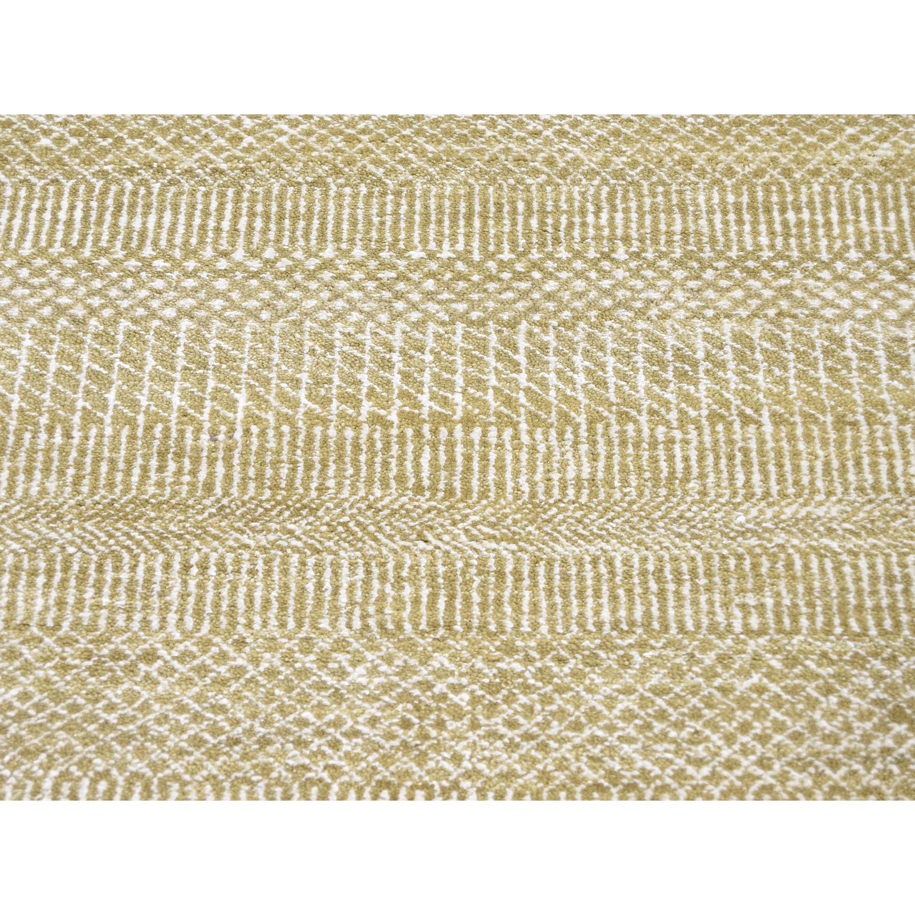 10'1"x14' Hand Woven Wool and Silk Grass Design Oriental Rug 