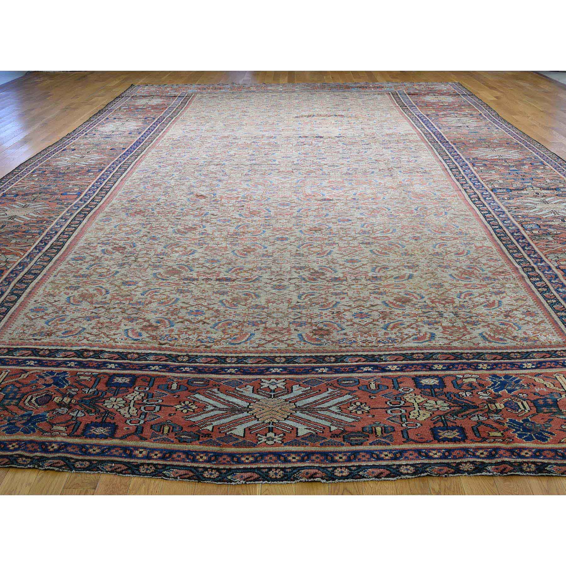 12'x18'3" Antique Persian Mahal Exc Cond Pure Wool Hand Woven Oversized Rug 