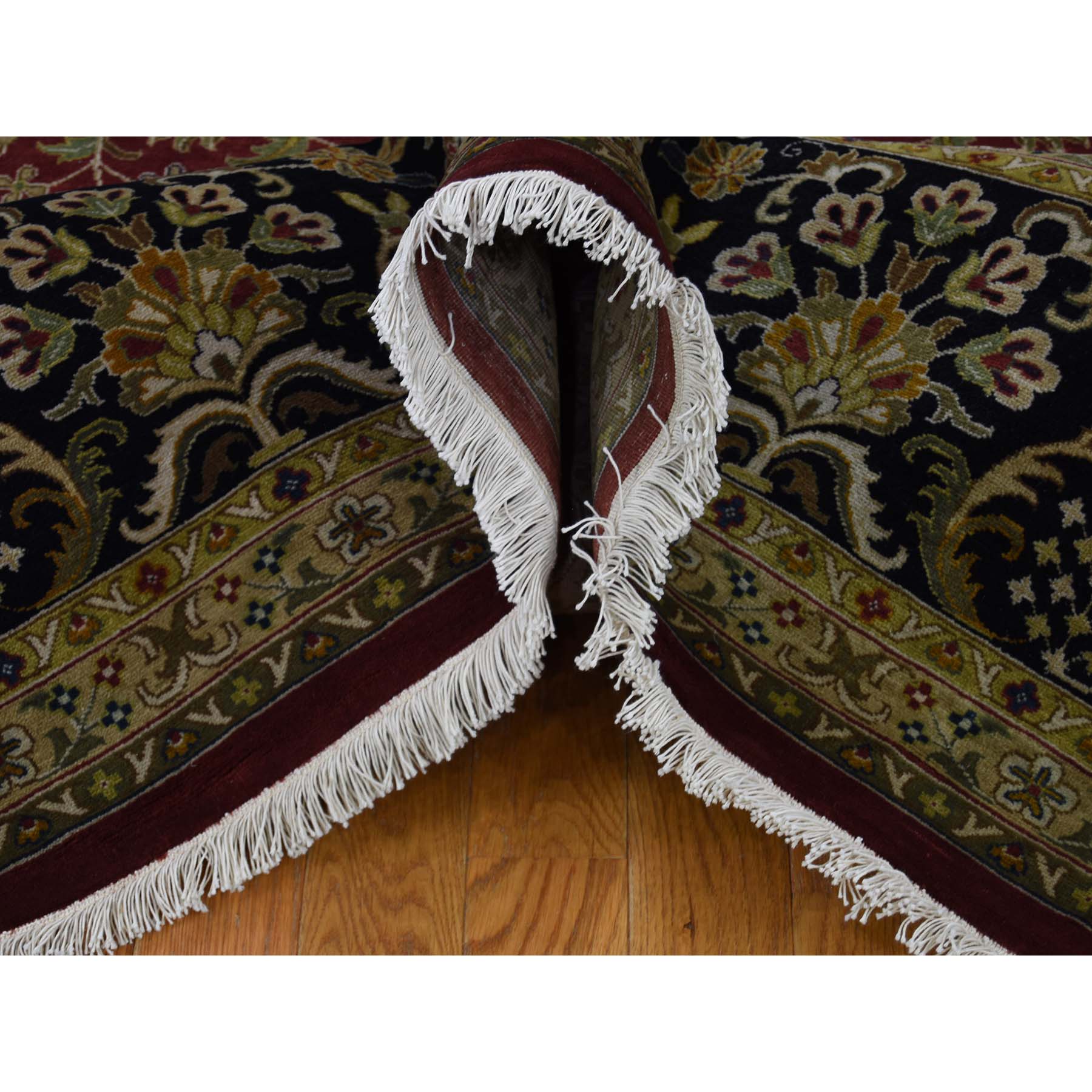 10'1"x13'8" New Zealand Wool 300 Kpsi Kashan Revival Hand Woven Rug 