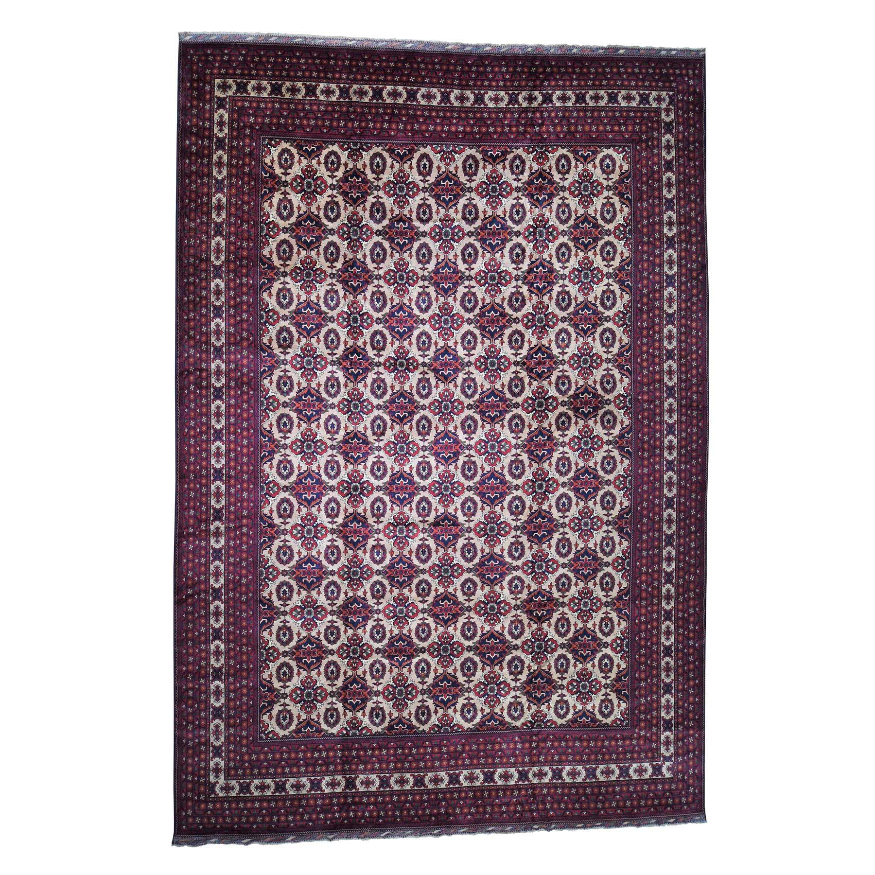 13'x19'4" Oversize Afghan Khamyab Hand Woven Pure Wool Oriental Rug 