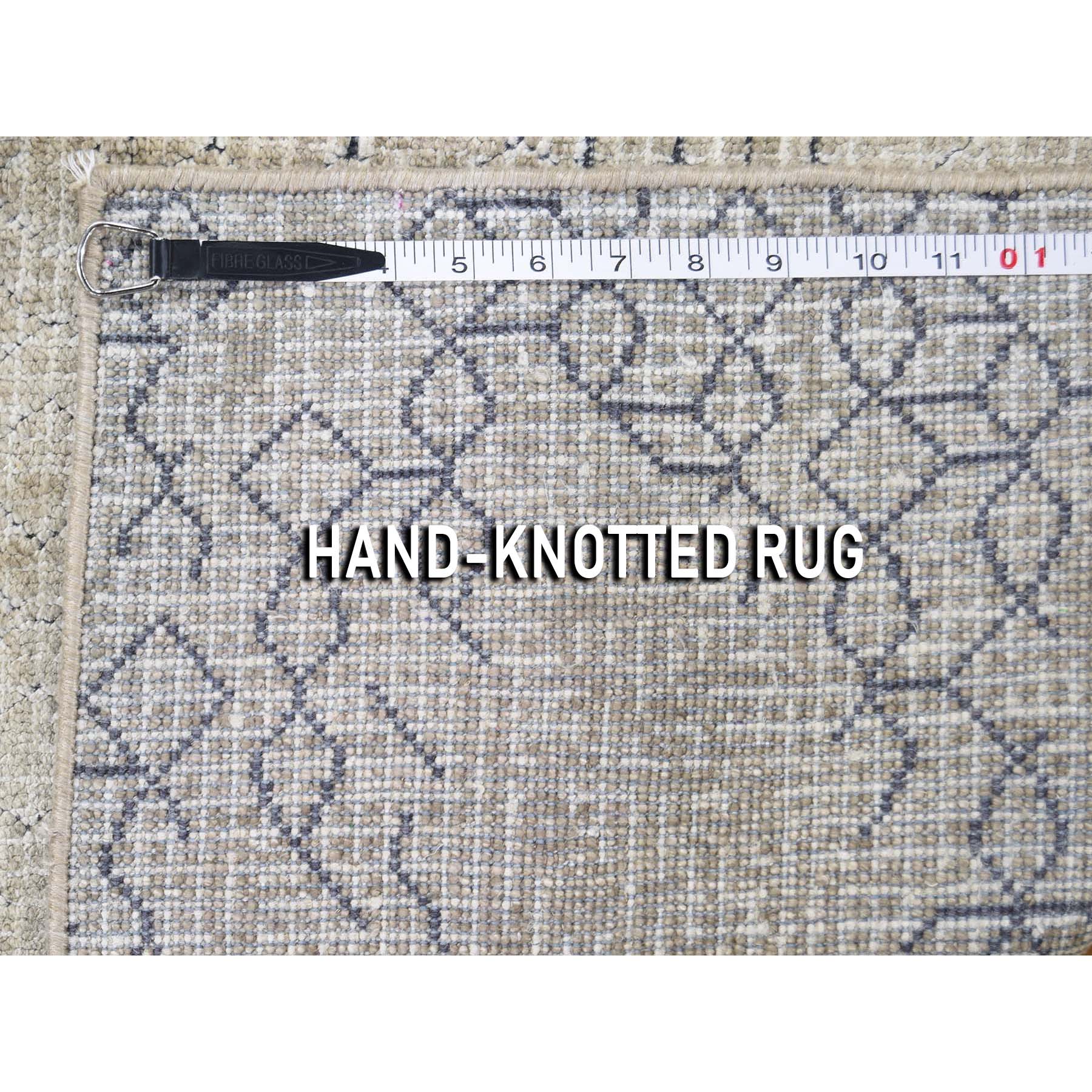 2'x2'3" Pure Silk Hand Woven Oriental Sample Rug 