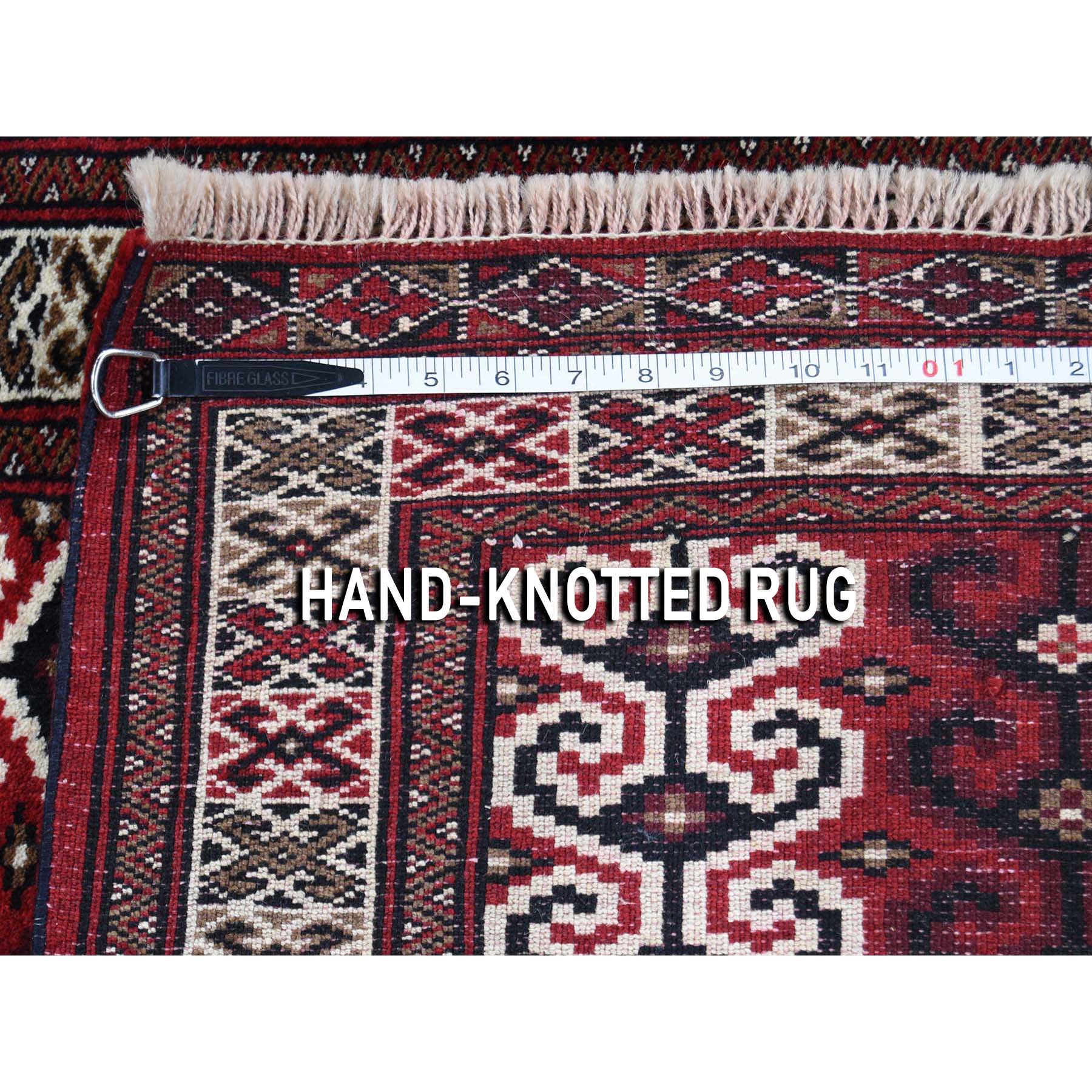 3'2"x4'1" Turkoman Prayer Design Pure Wool hand-Knotted Oriental Rug 