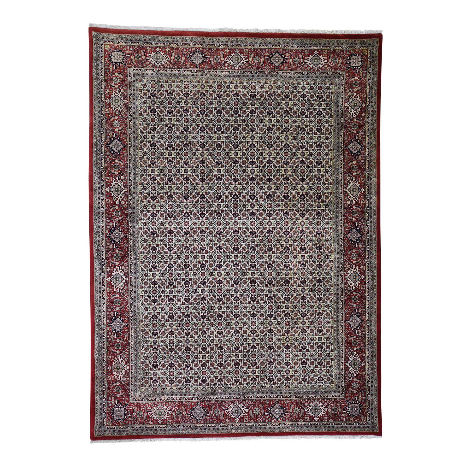 6'10"x9'5" Bijar Mahi 300 KPSI Wool and Silk Hand Woven Oriental Rug 