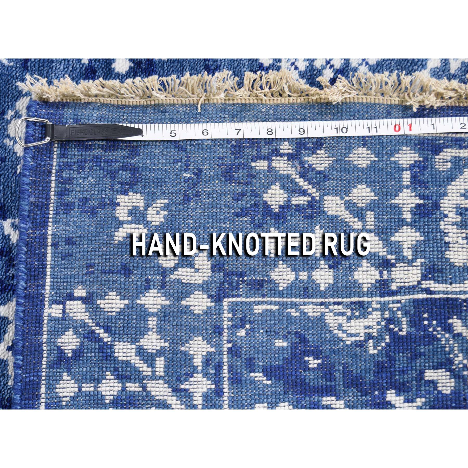 2'8"x6' Hand Woven Wool and Silk Tone on Tone Tabriz Short Runner Oriental Rug 