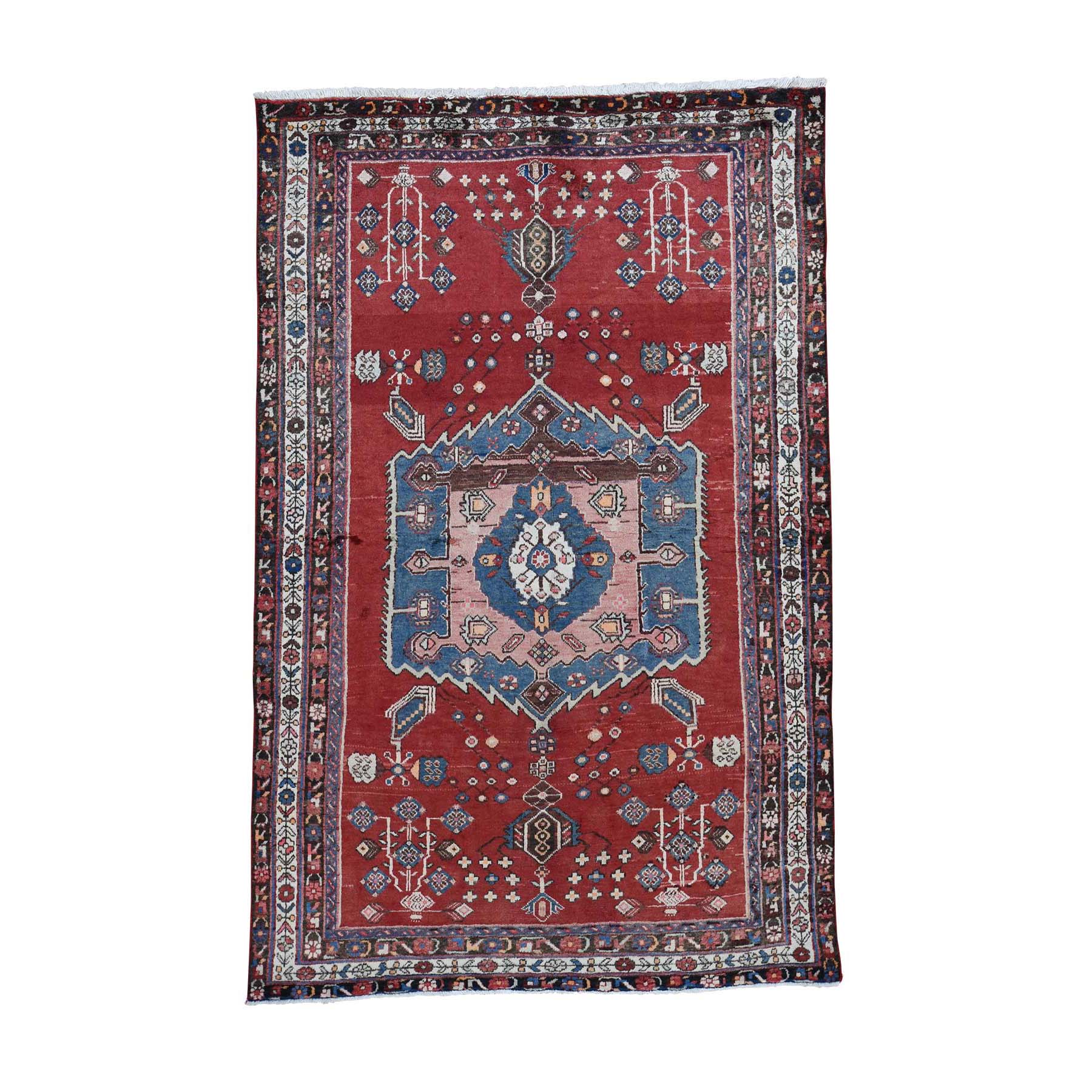 4'10"x7'6" Unused Persian Afshar  Pure Wool Hand Woven Oriental Rug 