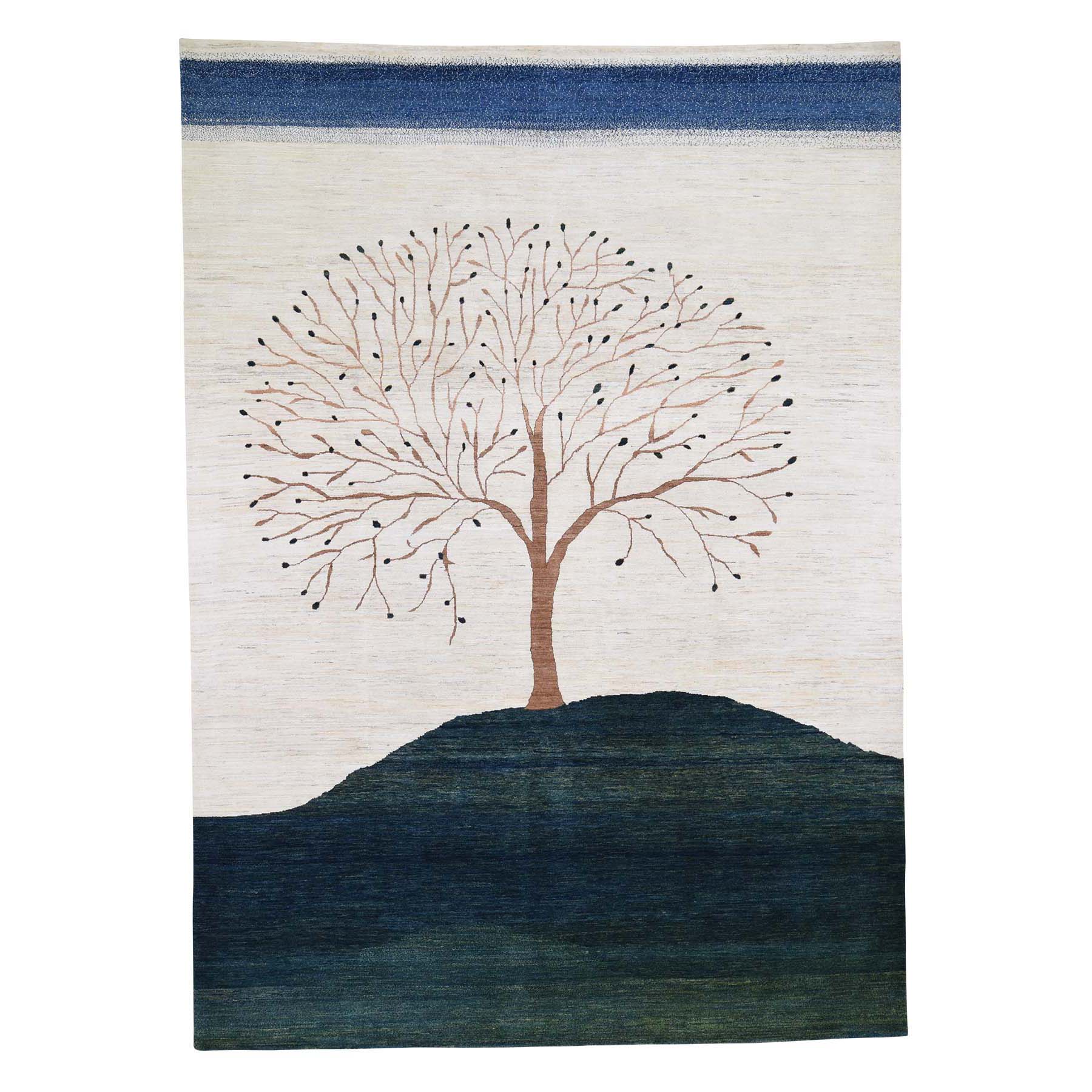 8'7"x12' Persian Wool Modern Gabbeh Folk Art Hand Woven Oriental Rug 