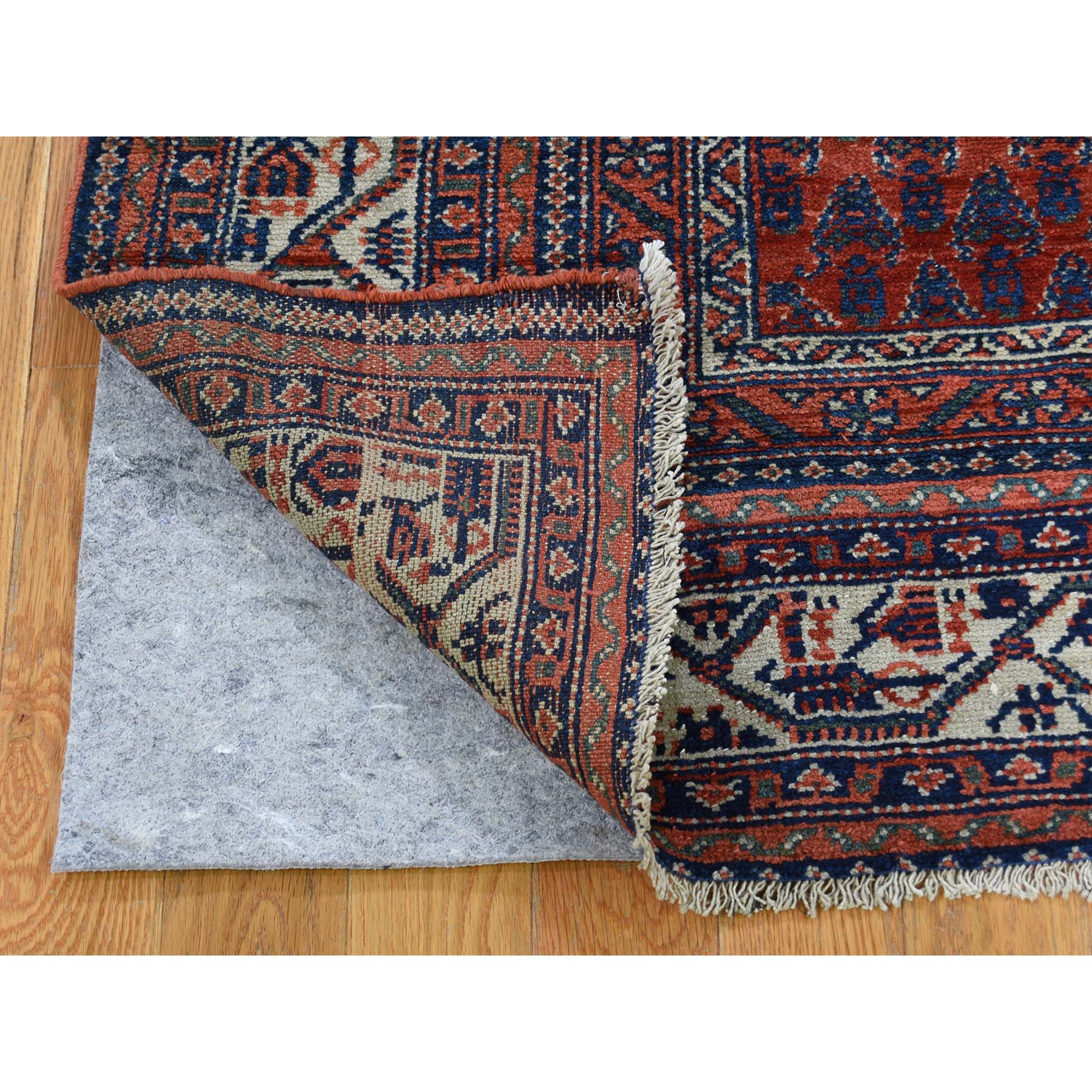 4'5"x6'5" Antique Persian Seraband Good Condition Even Wear Pure Wool Hand Woven Oriental Rug 