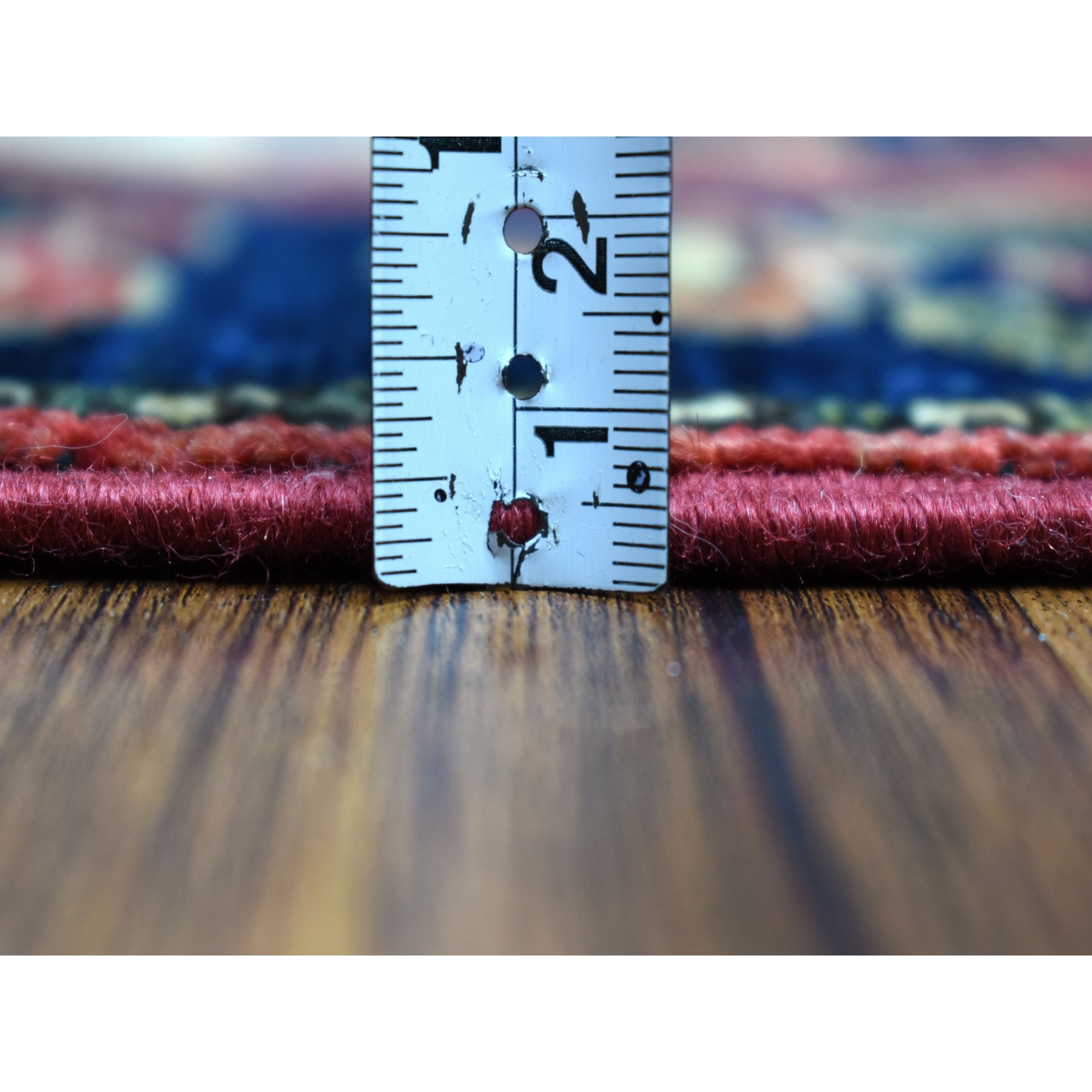 4'x10'2" Red Afghan Turkoman Ersari Wide Runner Tekke Design Hand Woven Pure Wool Oriental Rug 