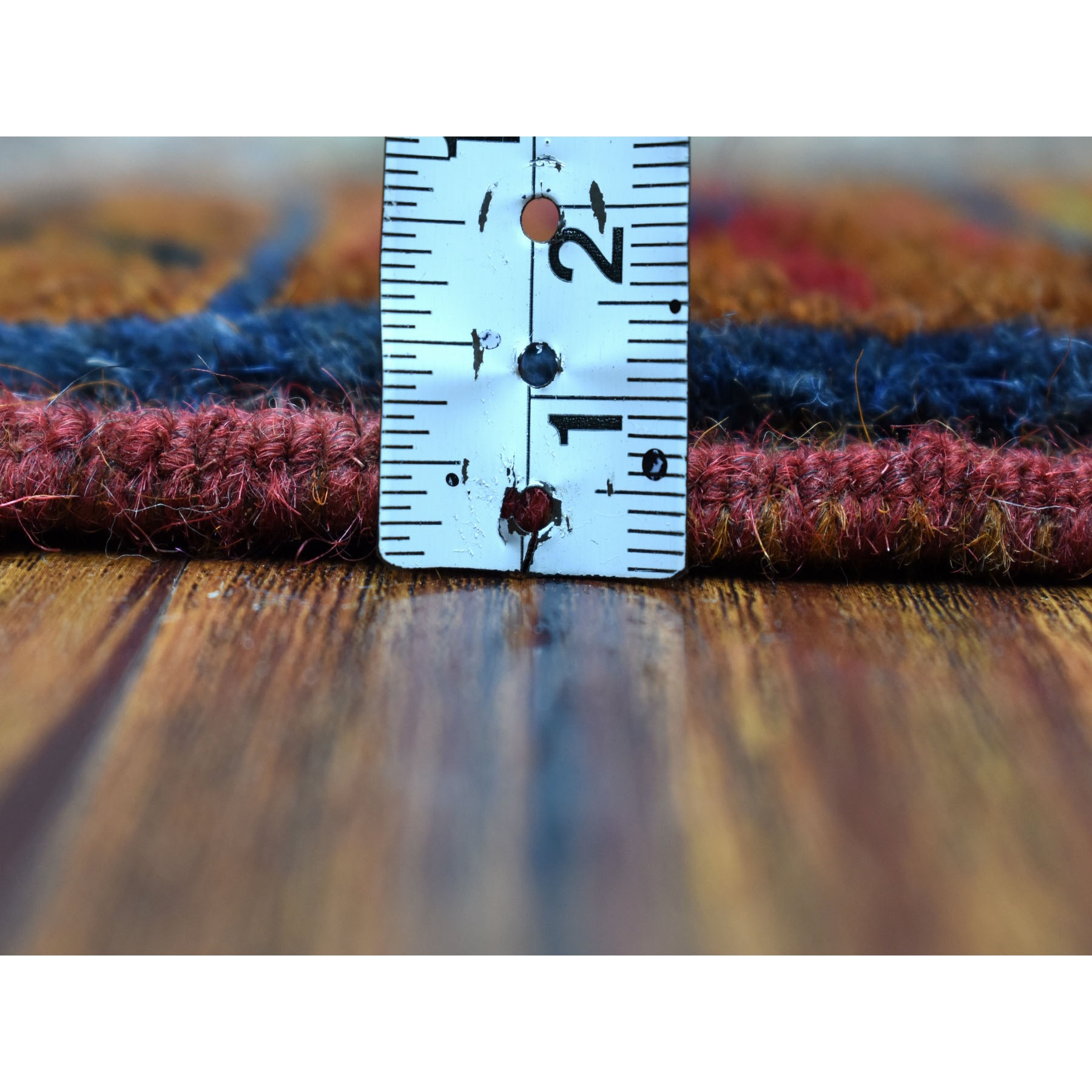 3'1"x4'8" Brown Colorful Afghan Baluch Geometric Design Hand Woven 100% Wool Oriental Rug 
