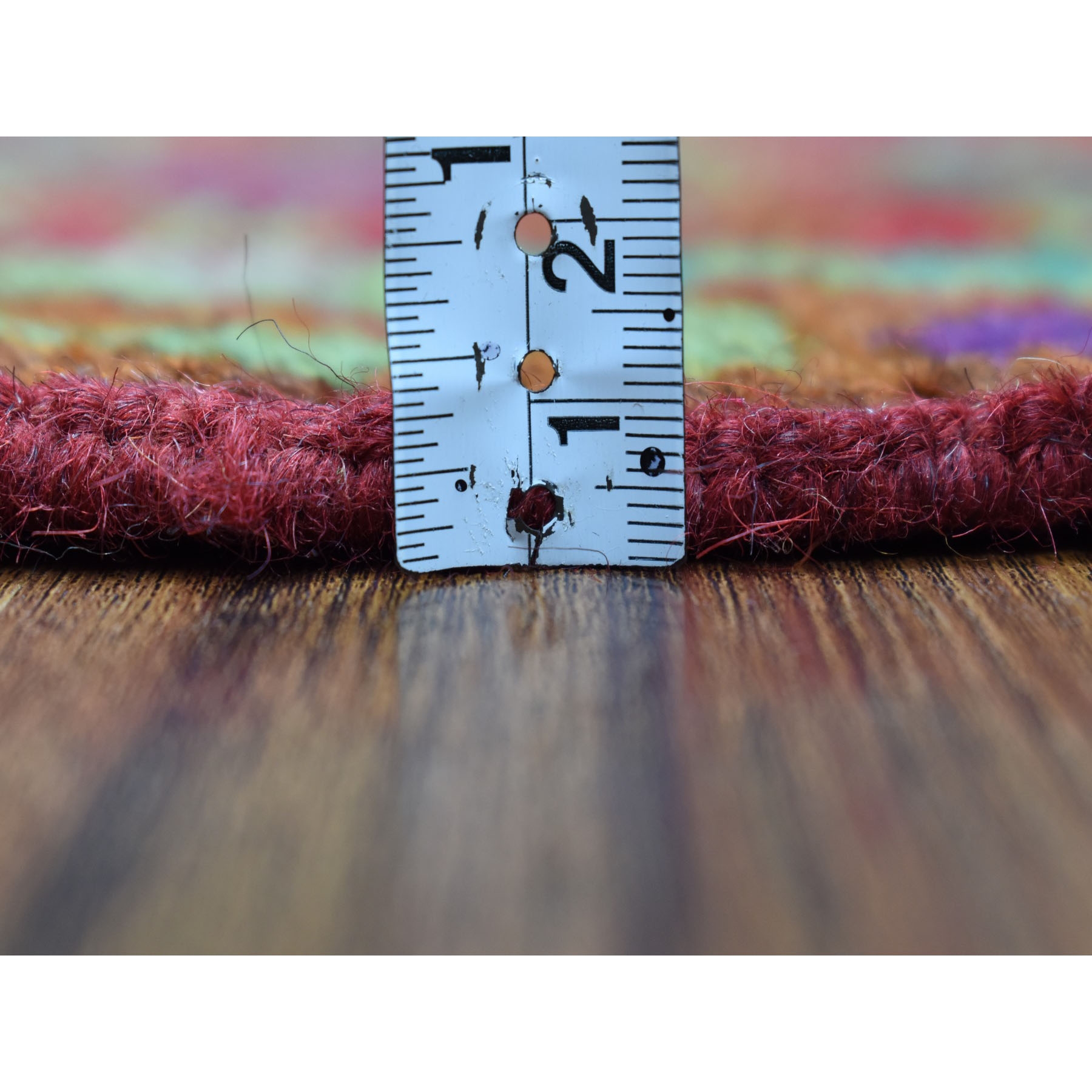 3'x4'8" Orange Tribal Design Colorful Afghan Baluch Hand Woven Pure Wool Oriental Rug 