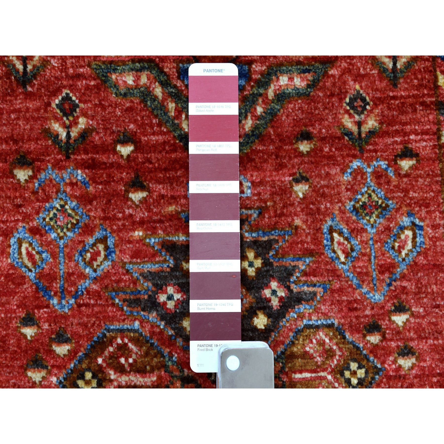 5'x6'9" Red Prayer Design Afghan Ersari Hand Woven Pure Wool Oriental Rug 