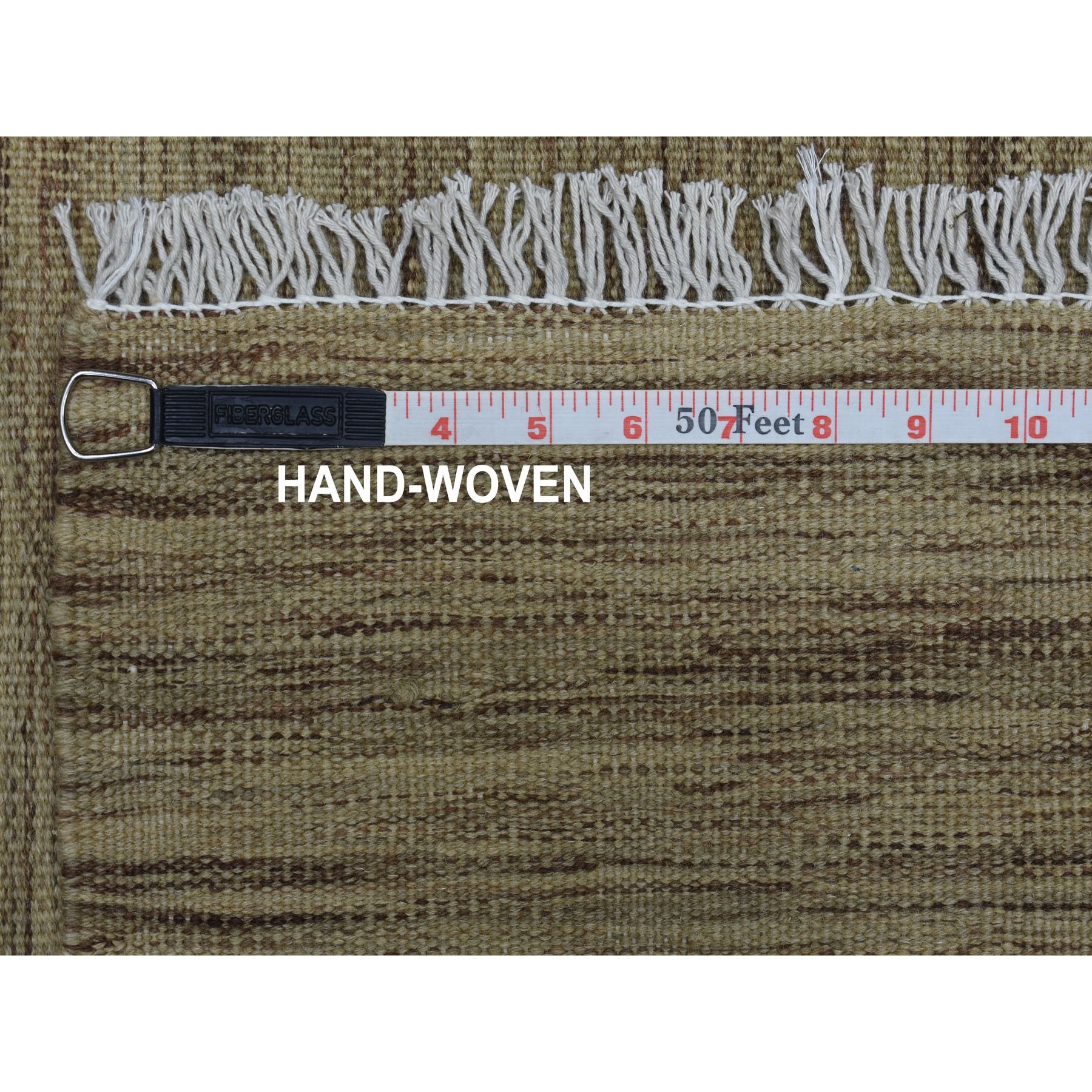 2'4"x6'3" Gray Green Reversible Kilim Pure Wool Hand Woven Runner Oriental Rug 