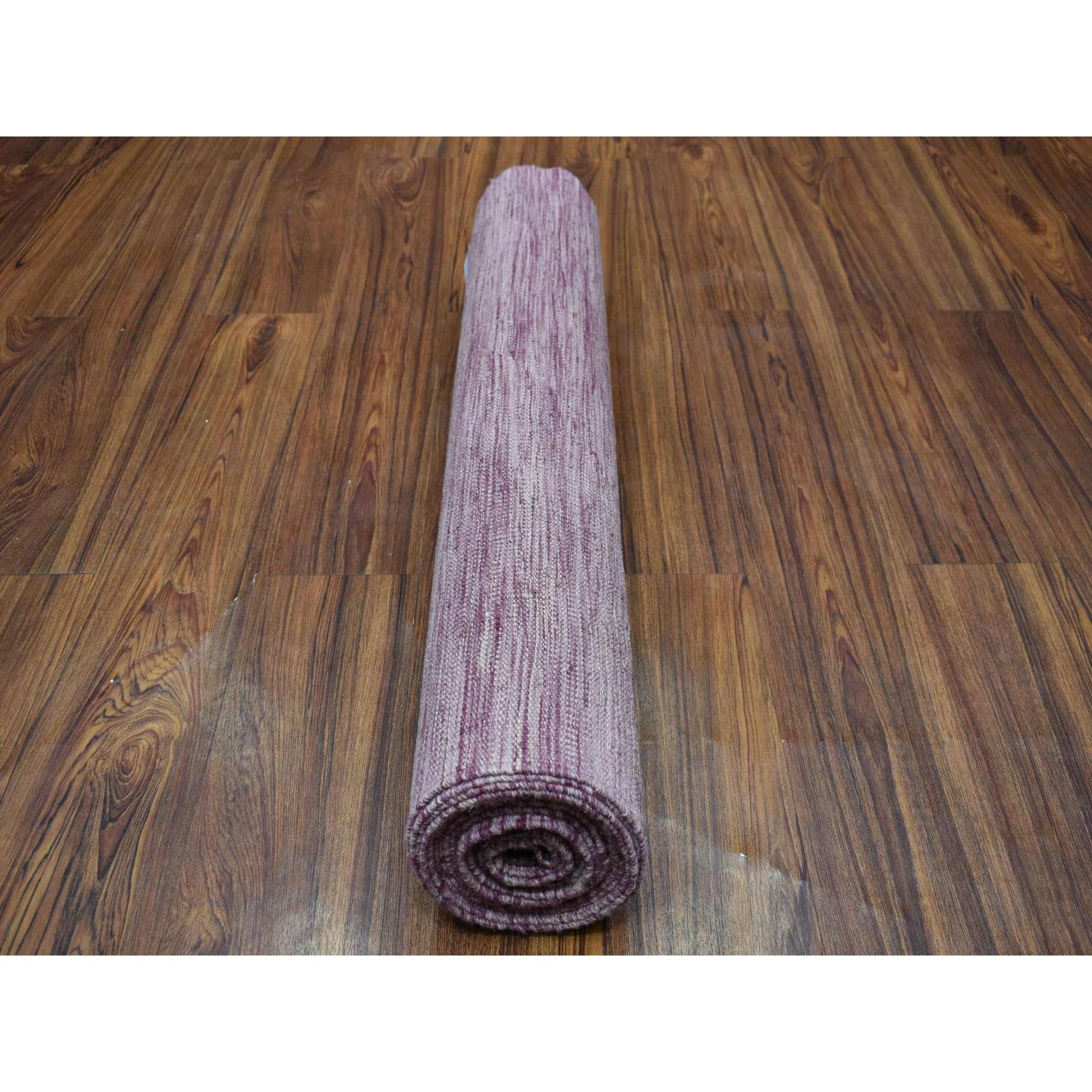 2'8"x16' Lavender Shades Reversible Kilim Pure Wool Hand Woven XL Runner Oriental Rug 