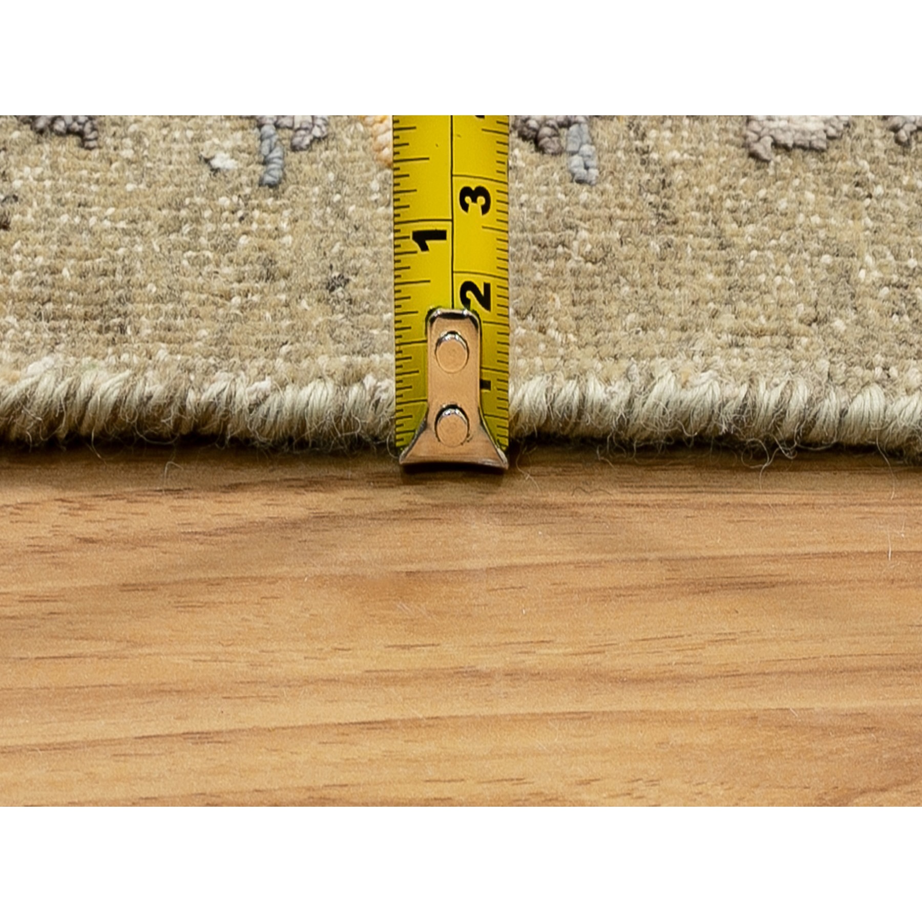 2'9"x8' Silk With Textured Wool Transitional Sarouk Hand Woven Oriental Runner Rug 