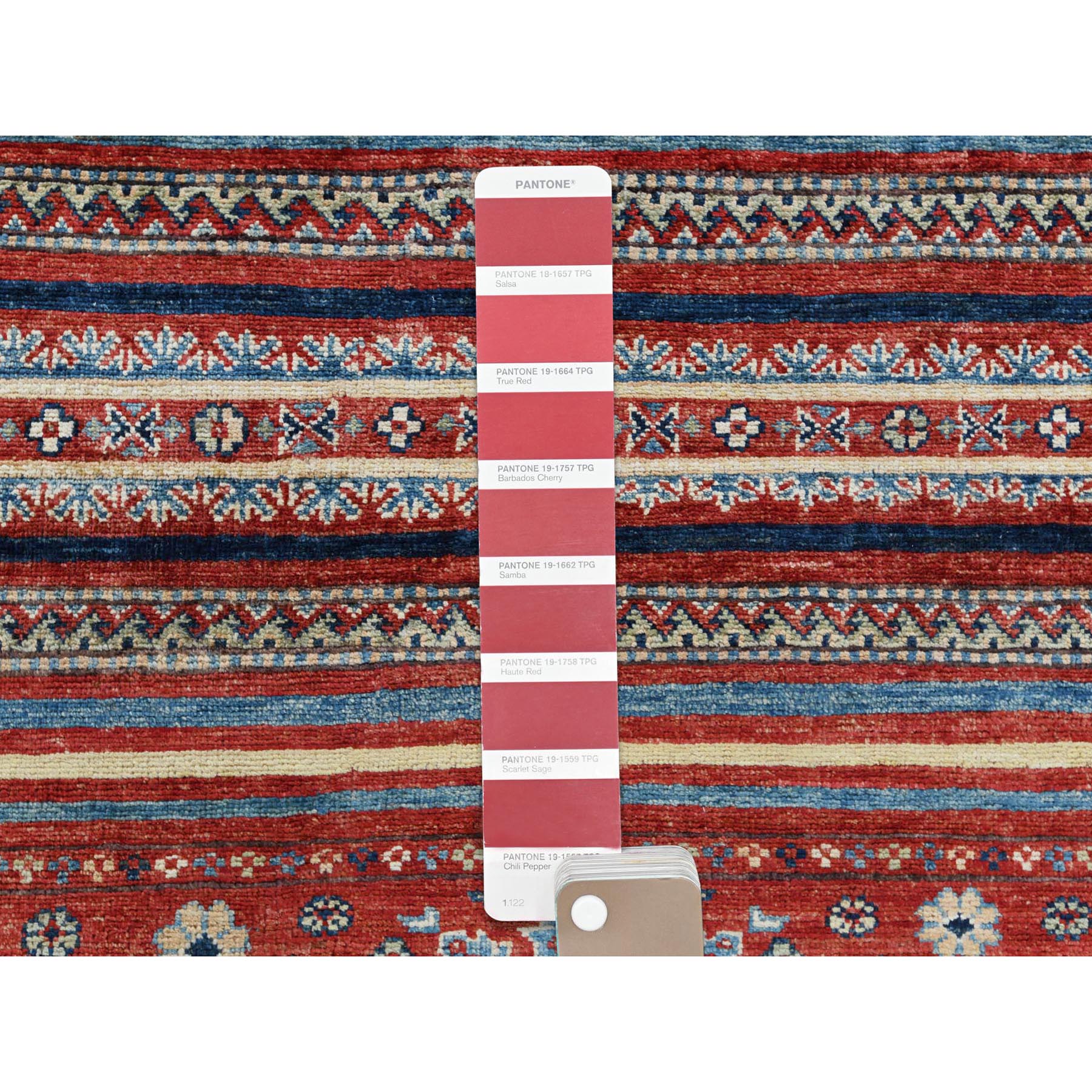 9'10"x13'5" Terracotta Red Super Kazak Khorjin Design Hand Woven Organic Wool Oriental Rug 