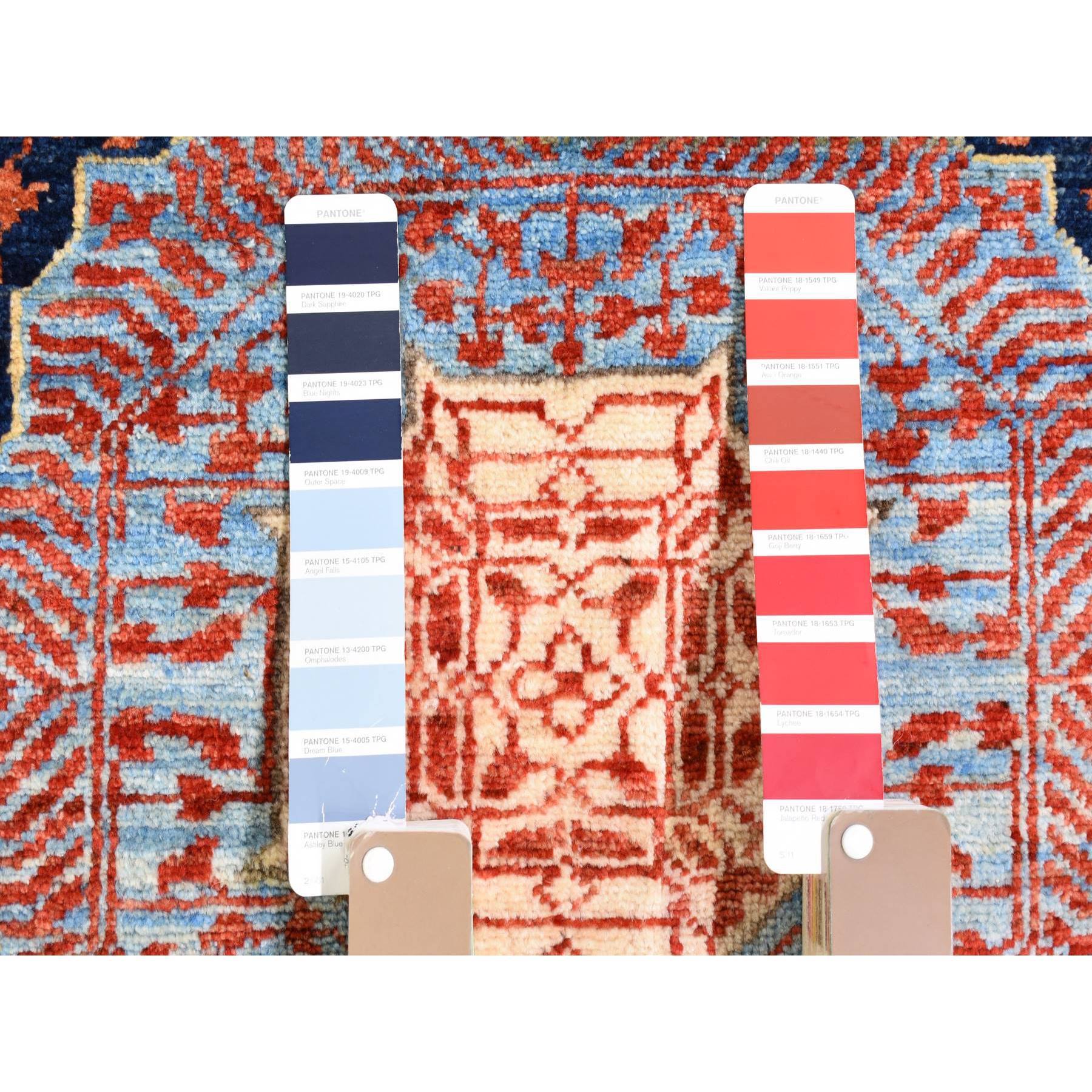 10'x13'9" Ivory Hand Woven Mamluk Repetitive Design, Borderless Pure Wool Oriental Rug 