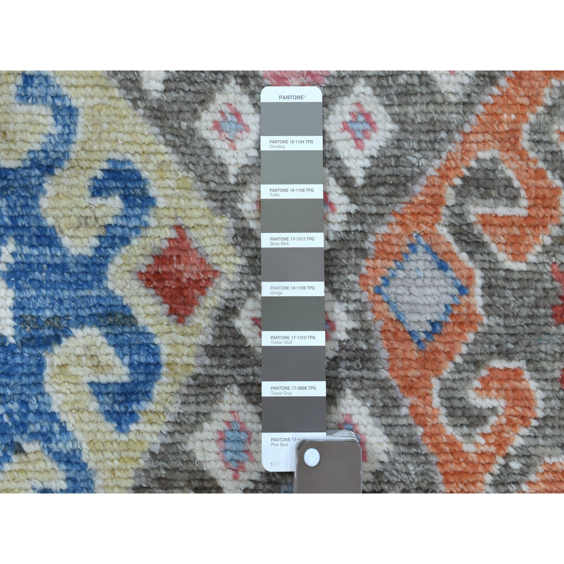 4'x11'8" Gray Extra Soft Wool Hand Woven Colorful Geometric Design Anatolian Village Inspired Oriental Runner Rug 