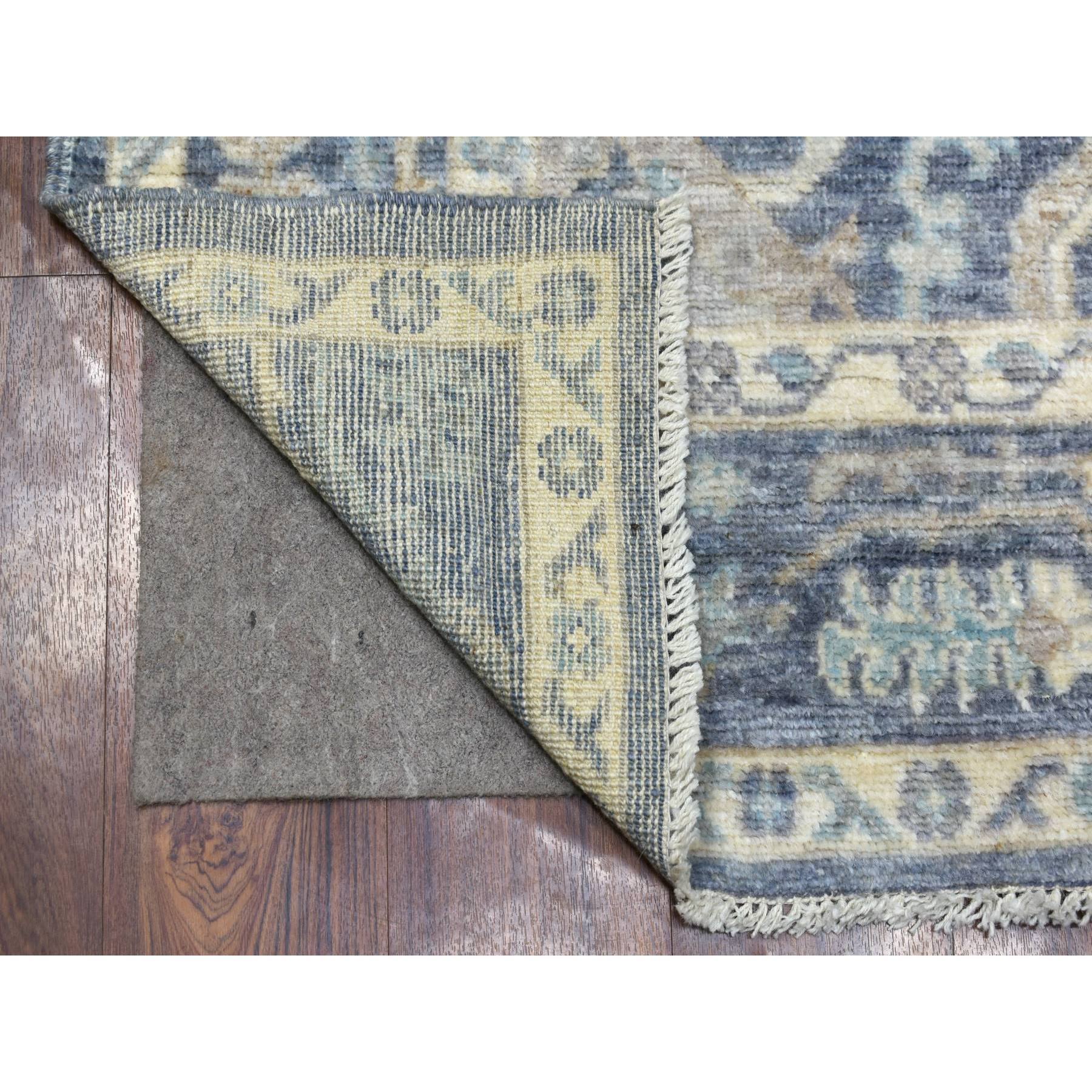 5'x7'4" Soft Wool Hand Woven Navy Blue Angora Oushak with Fresh Style and Plush Comfort Oriental Rug 