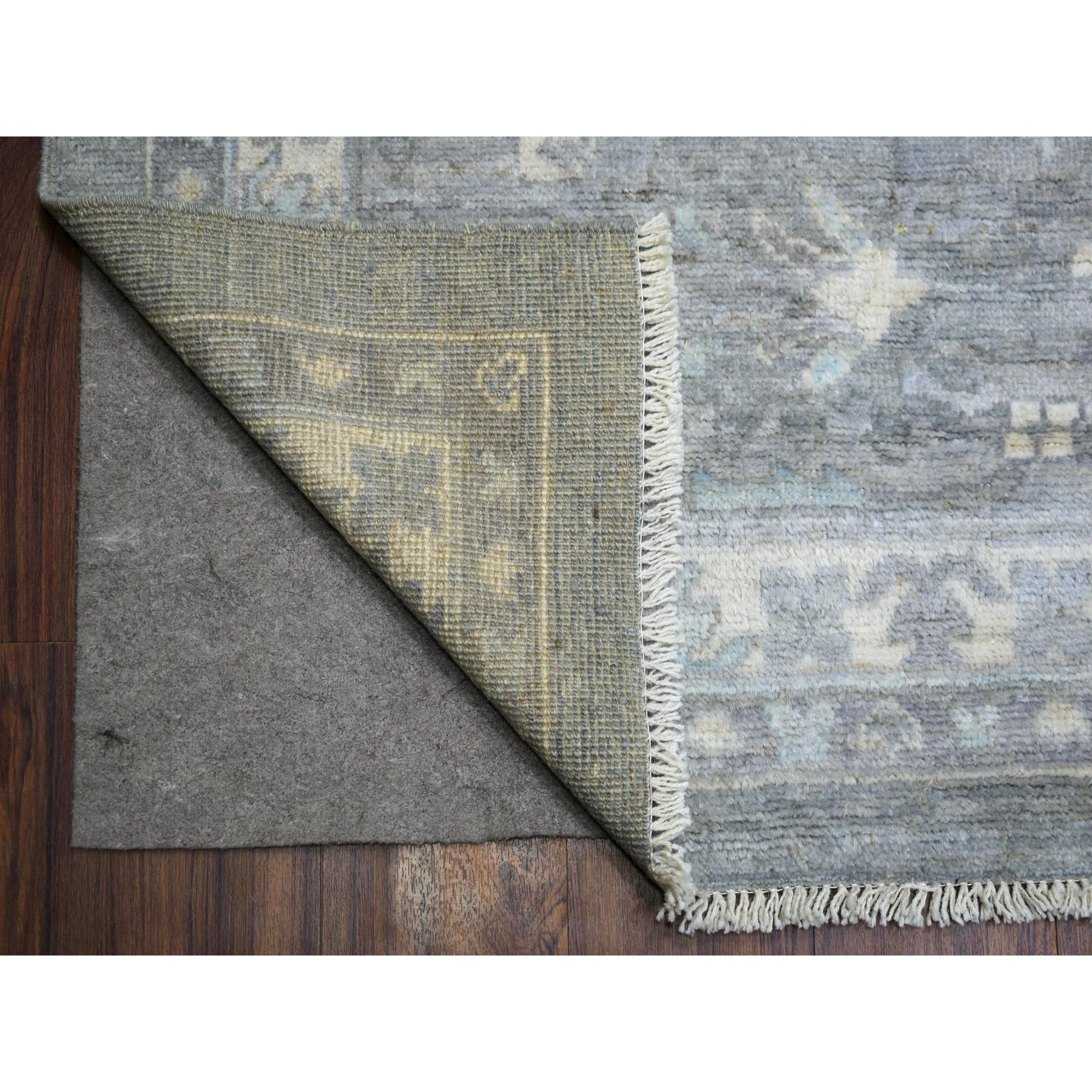 12'x15'2" Charcoal Gray, Hand Woven Afghan Angora Oushak, Natural Dyes Soft and Supple Wool, Oversized Oriental Rug 