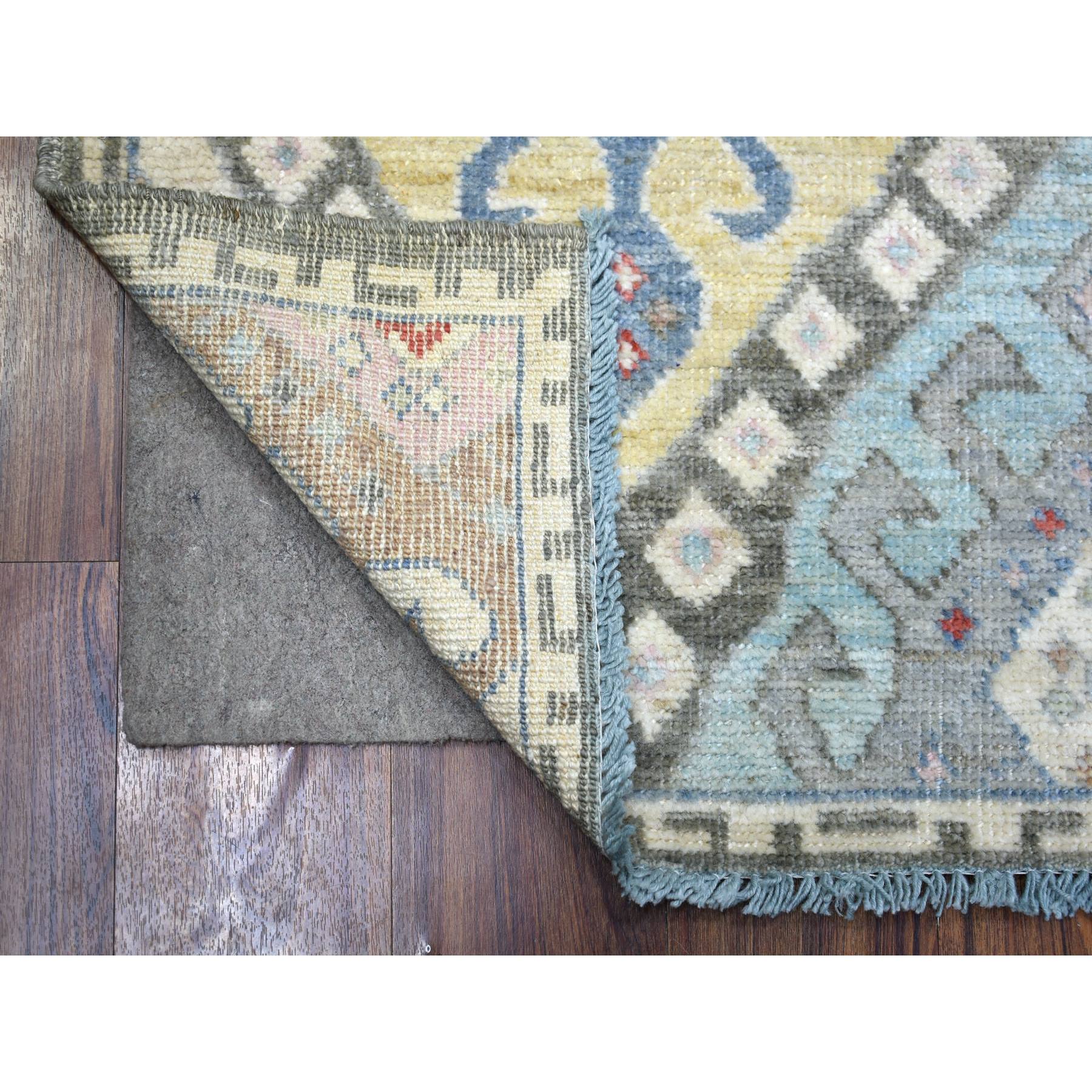 3'2"x5' Charcoal Gray, Anatolian Village Inspired with Large Elements Design Natural Dyes, Soft Wool Hand Woven, Oriental Rug 