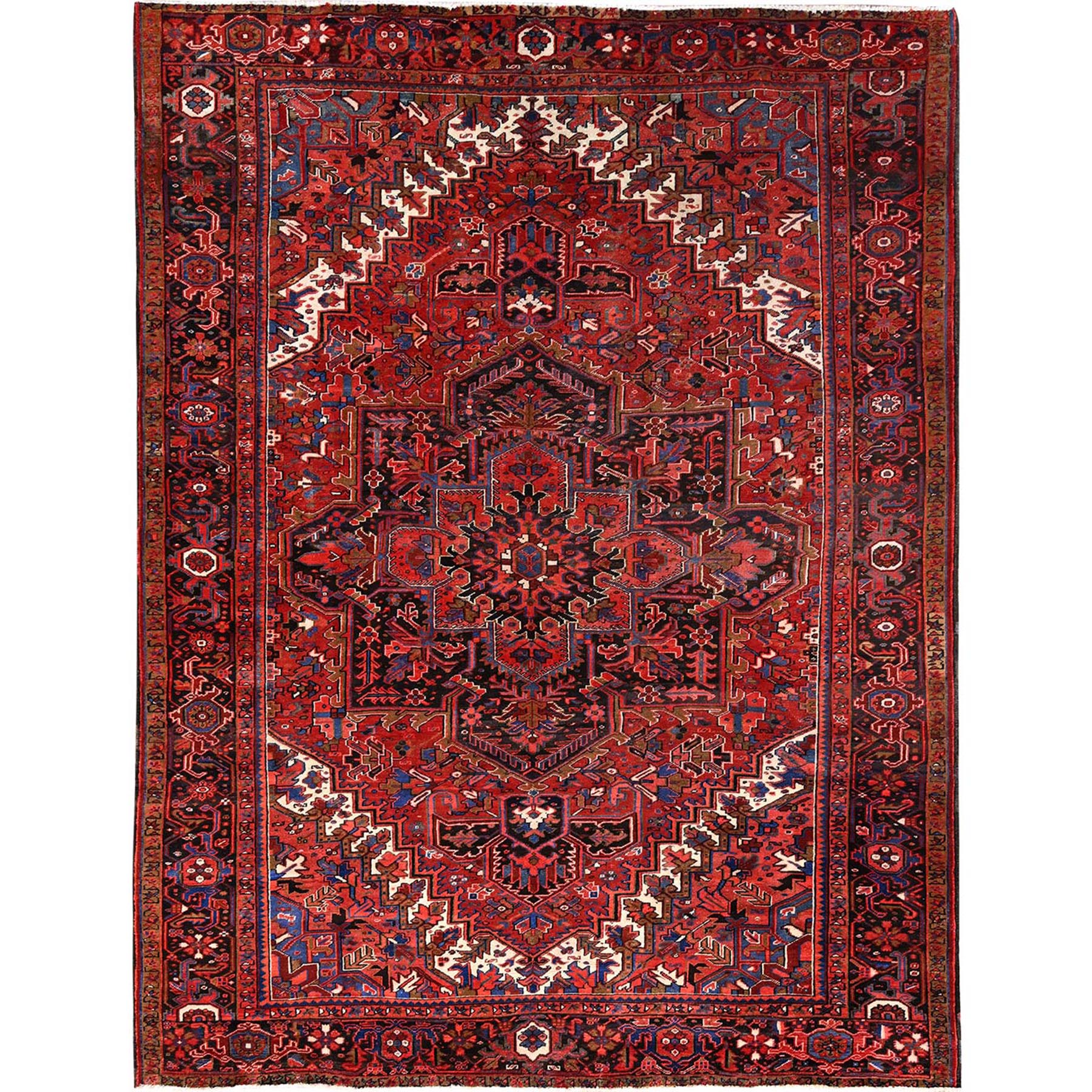 Tribal and geometric hand-knotted organic wool oriental runner up rugs 