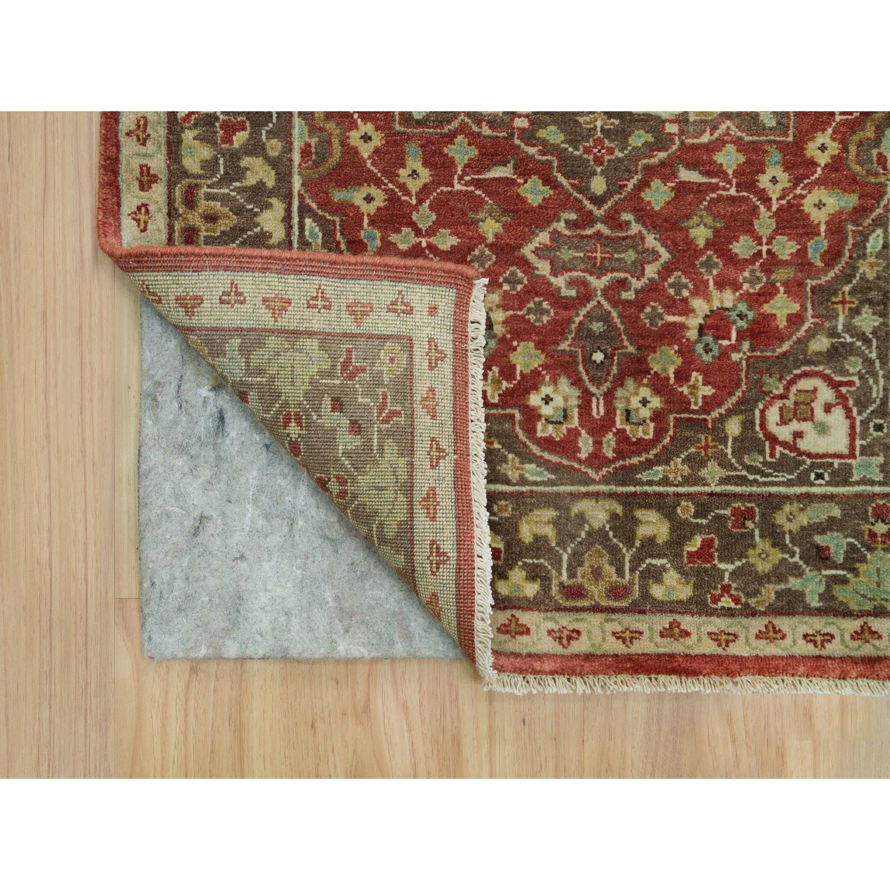 2'8"x16' Turkey Red, Plush Pile, Antiqued Tabriz Haji Jalili Design, Hand Woven, 100% Wool, Natural Dyes, Dense Weave, XL Runner Oriental Rug 